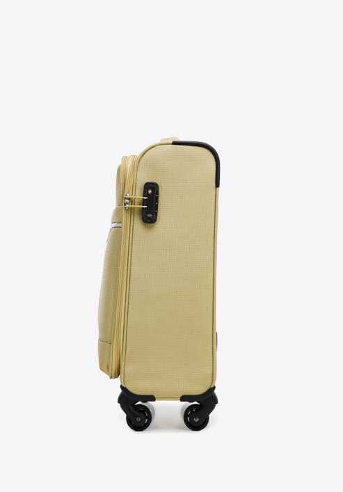 Kleiner Weichschalenkoffer mit glänzendem Reißverschluss, beige, 56-3S-851-10, Bild 2