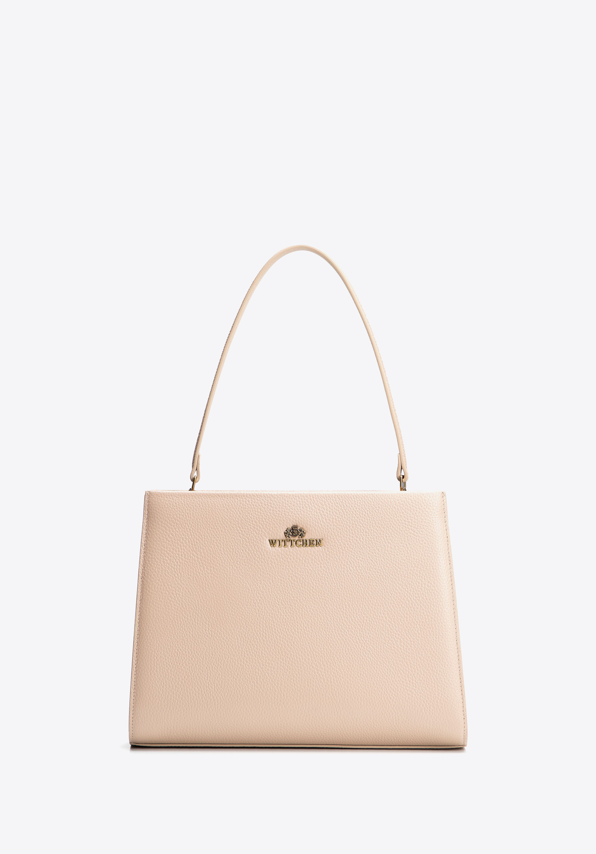 Leder Shopper Tasche, beige, 100-4E-204-9, Bild 1