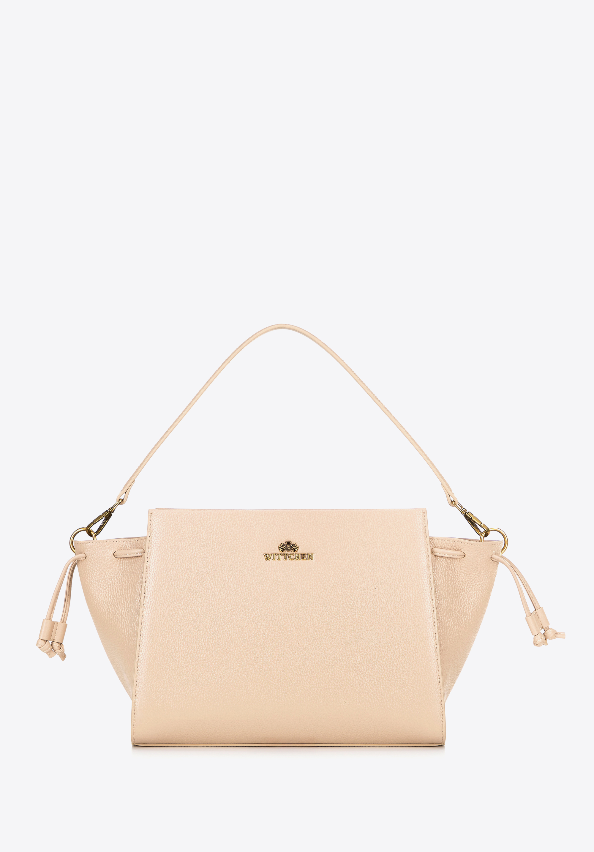 Leder Shopper Tasche, beige, 100-4E-204-9, Bild 1