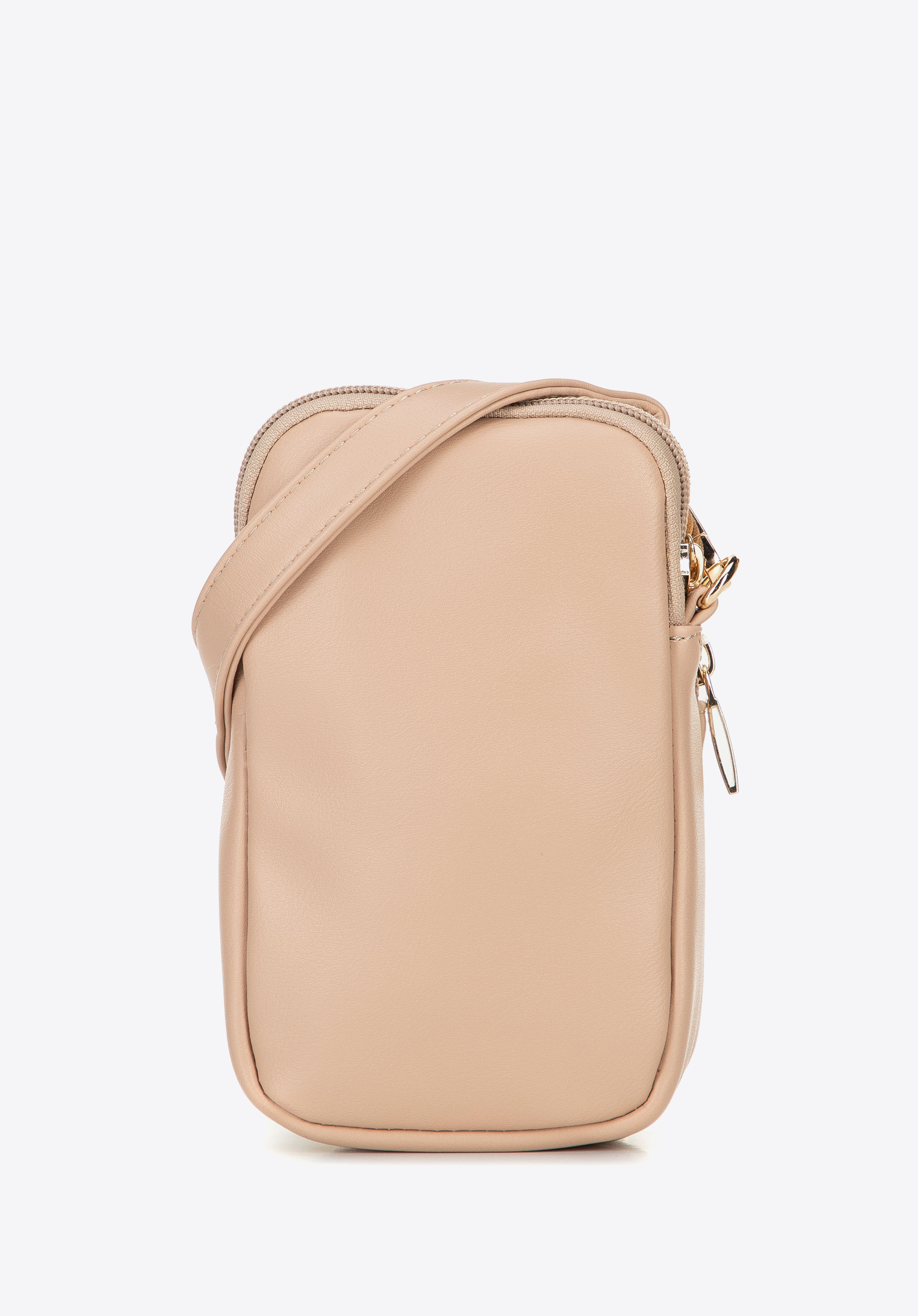 Mini-Umhängetasche aus Kunstleder für Damen, beige, 100-2Y-236-9, Bild 1