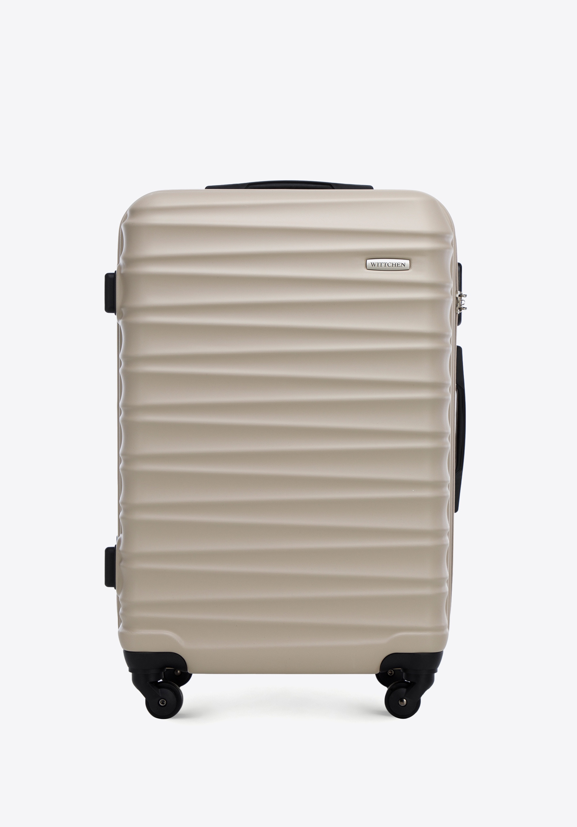 Mittlerer Koffer aus ABS-Material, beige, 56-3A-312-86, Bild 1