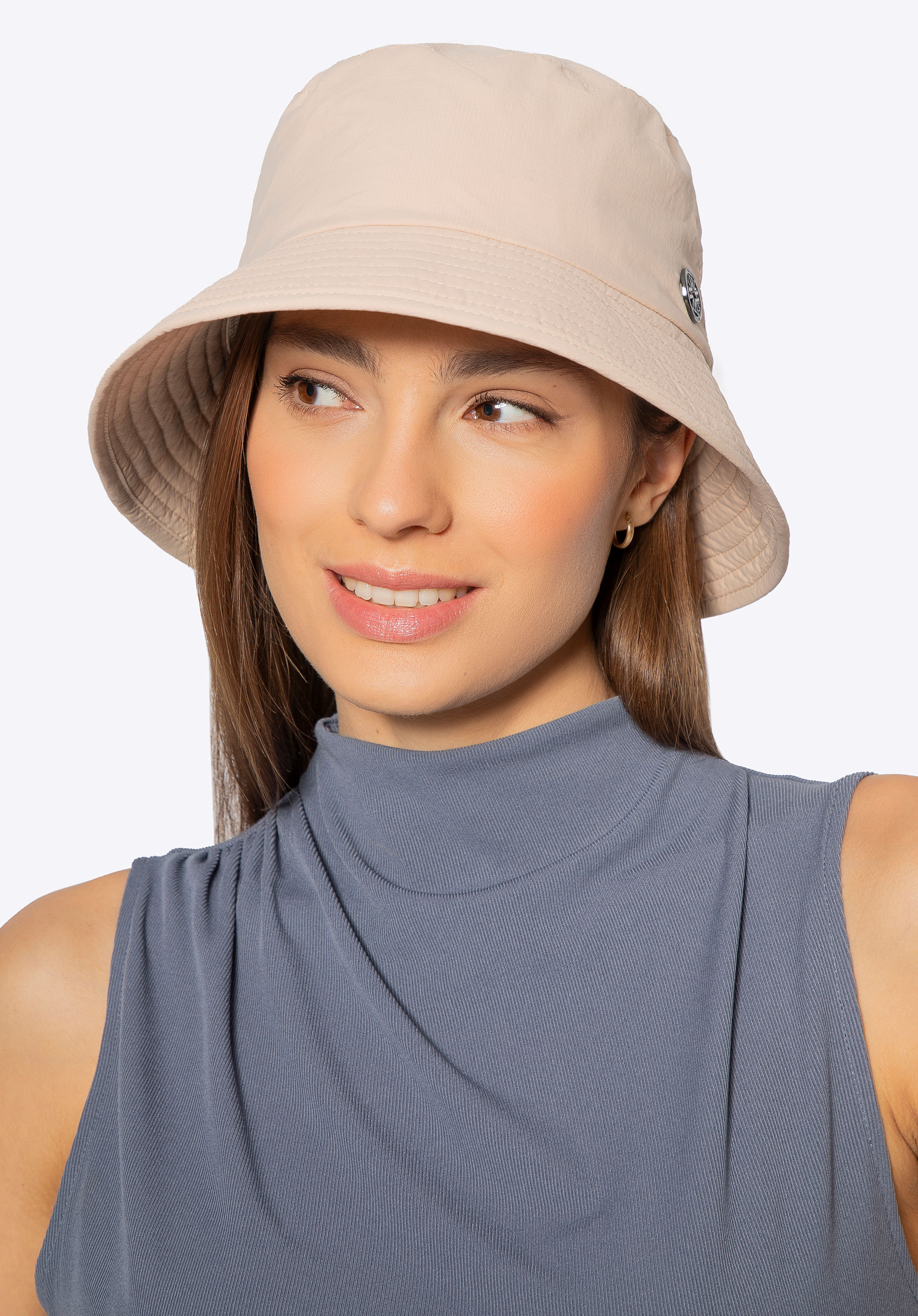 Nylon-Fischerhut für Damen, beige, 100-HF-001-9, Bild 1