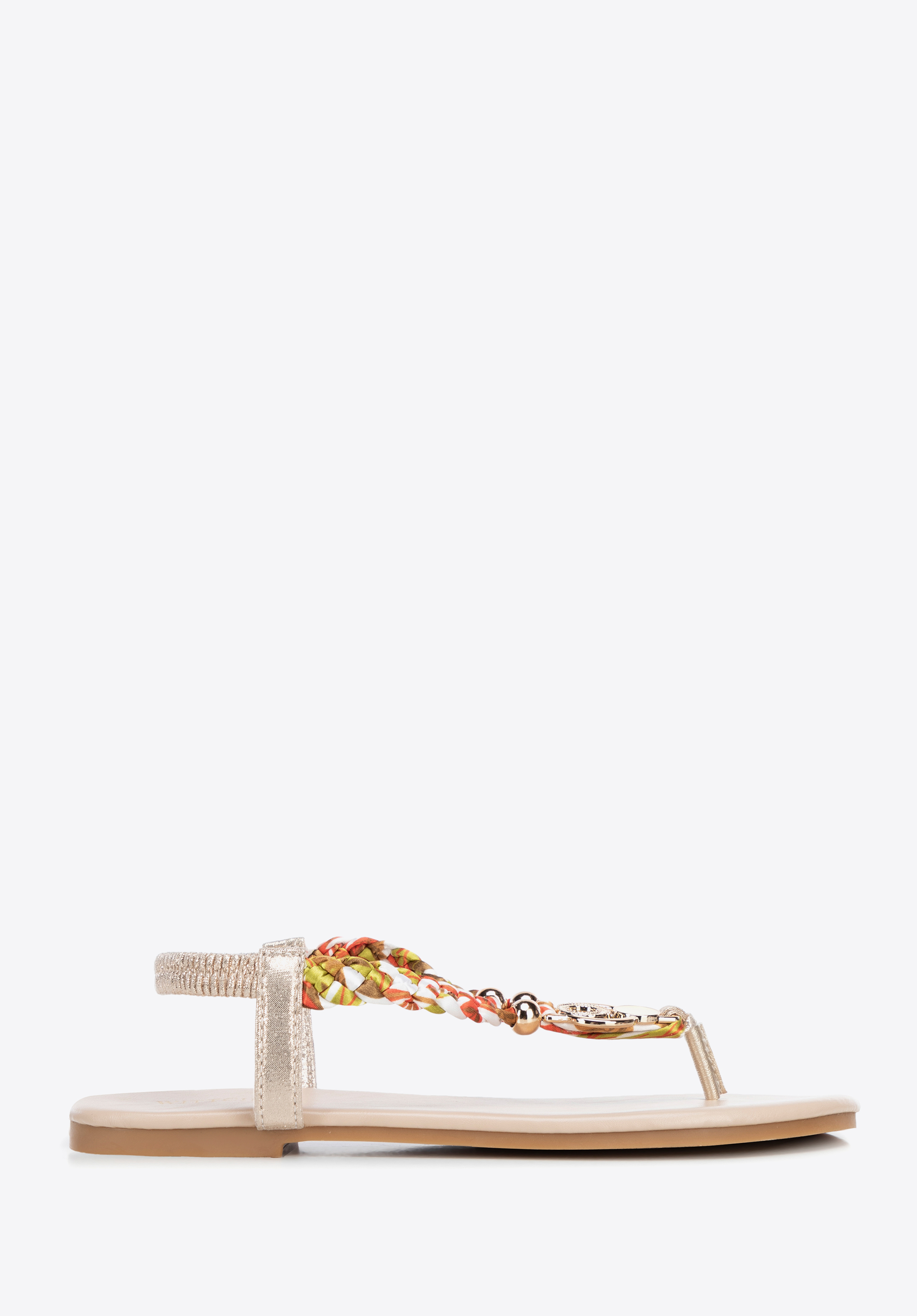 Öko-Leder-Flip-Flops für Damen, beige, 100-DP-808-9-37, Bild 1