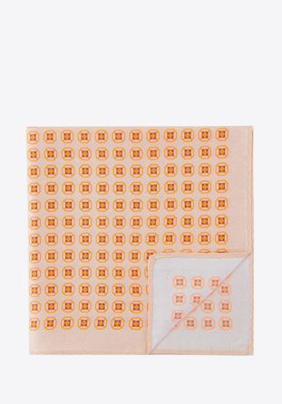 GEMUSTERTES EINSTECKTUCH AUS SEIDE, beige-orange, 92-7P-001-X4, Bild 1