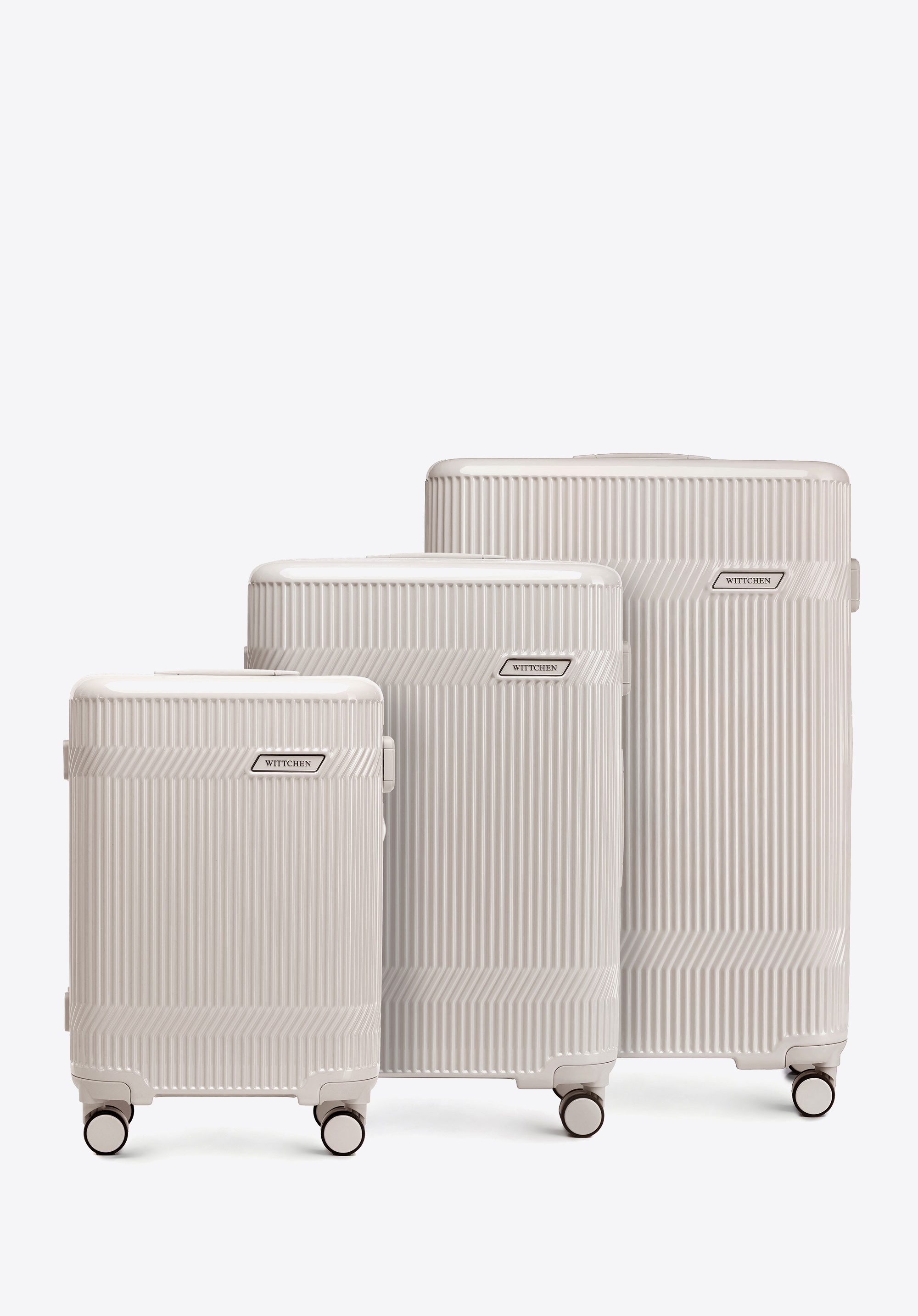 Polycarbonat-Gepäckset mit Hochglanzfinish, beige, 56-3P-01S-01, Bild 1