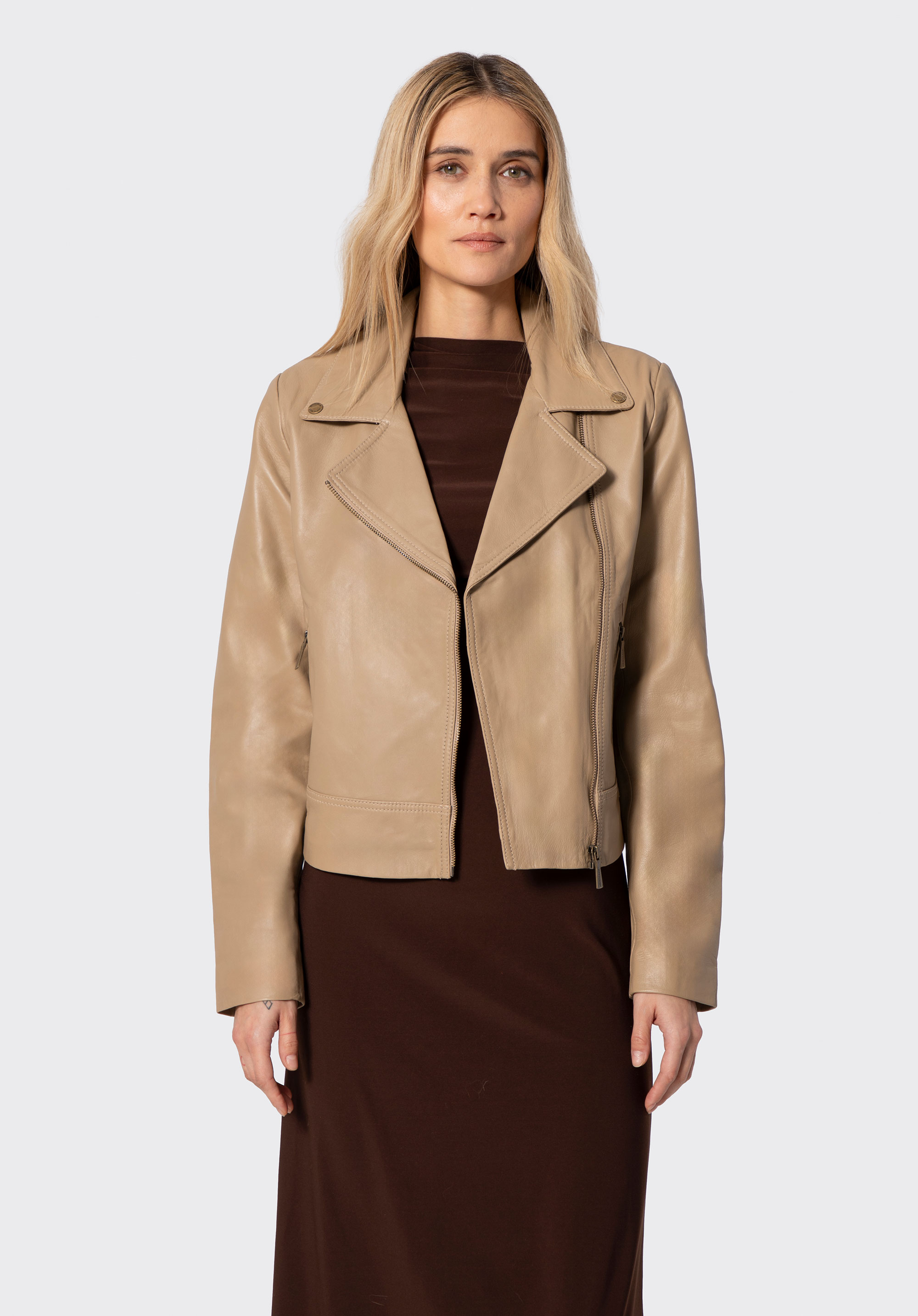 Ramones aus Naturleder für Damen, beige, 100-09-804-9-XL, Bild 1