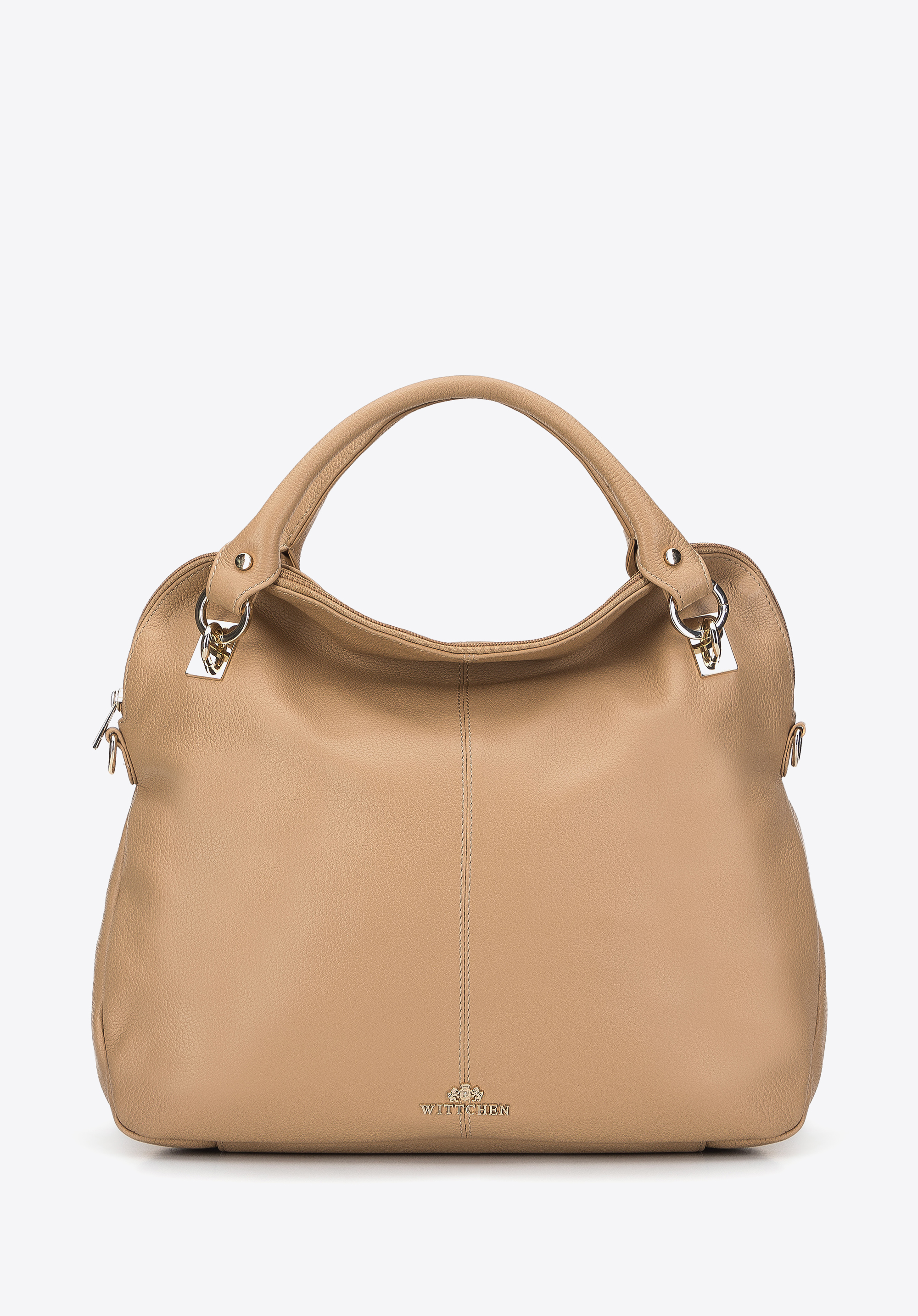 Runde Koffertasche aus Leder