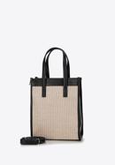 kleine Shopper-Tasche mit Geflechtmuster, beige-schwarz, 94-4Y-502-5, Bild 2