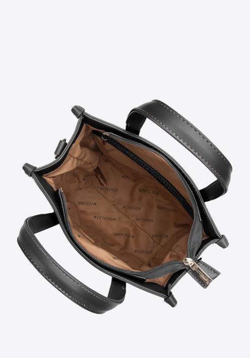 kleine Shopper-Tasche mit Geflechtmuster, beige-schwarz, 94-4Y-502-1, Bild 3