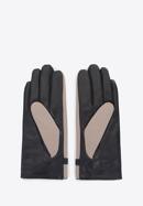 Lederhandschuhe für Damen mit Riemen, beige-schwarz, 39-6-644-A-X, Bild 2