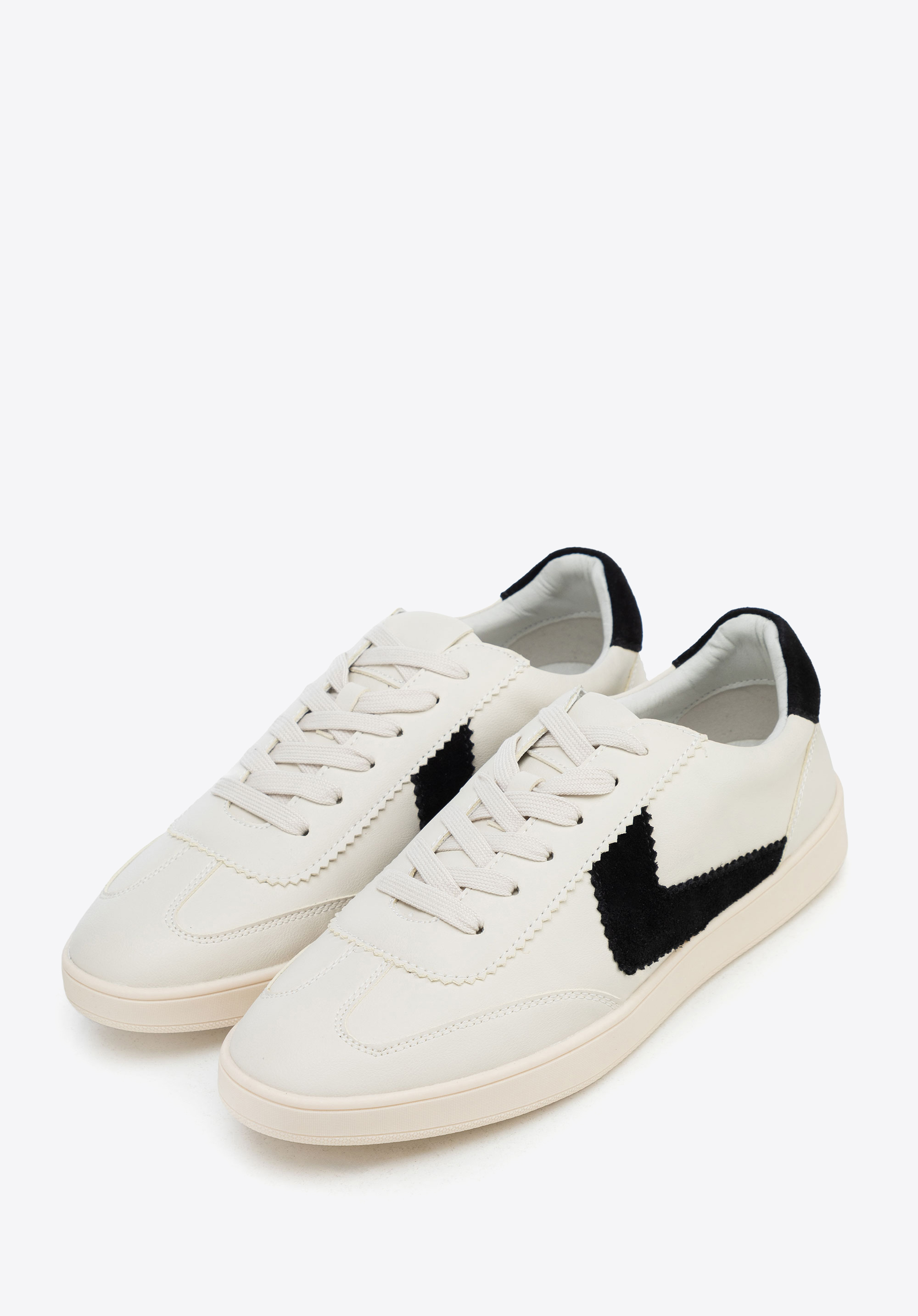 Wildleder-Sneakers mit Öko-Leder-Einsätzen, beige-schwarz, 100-D-351-9-41, Bild 1