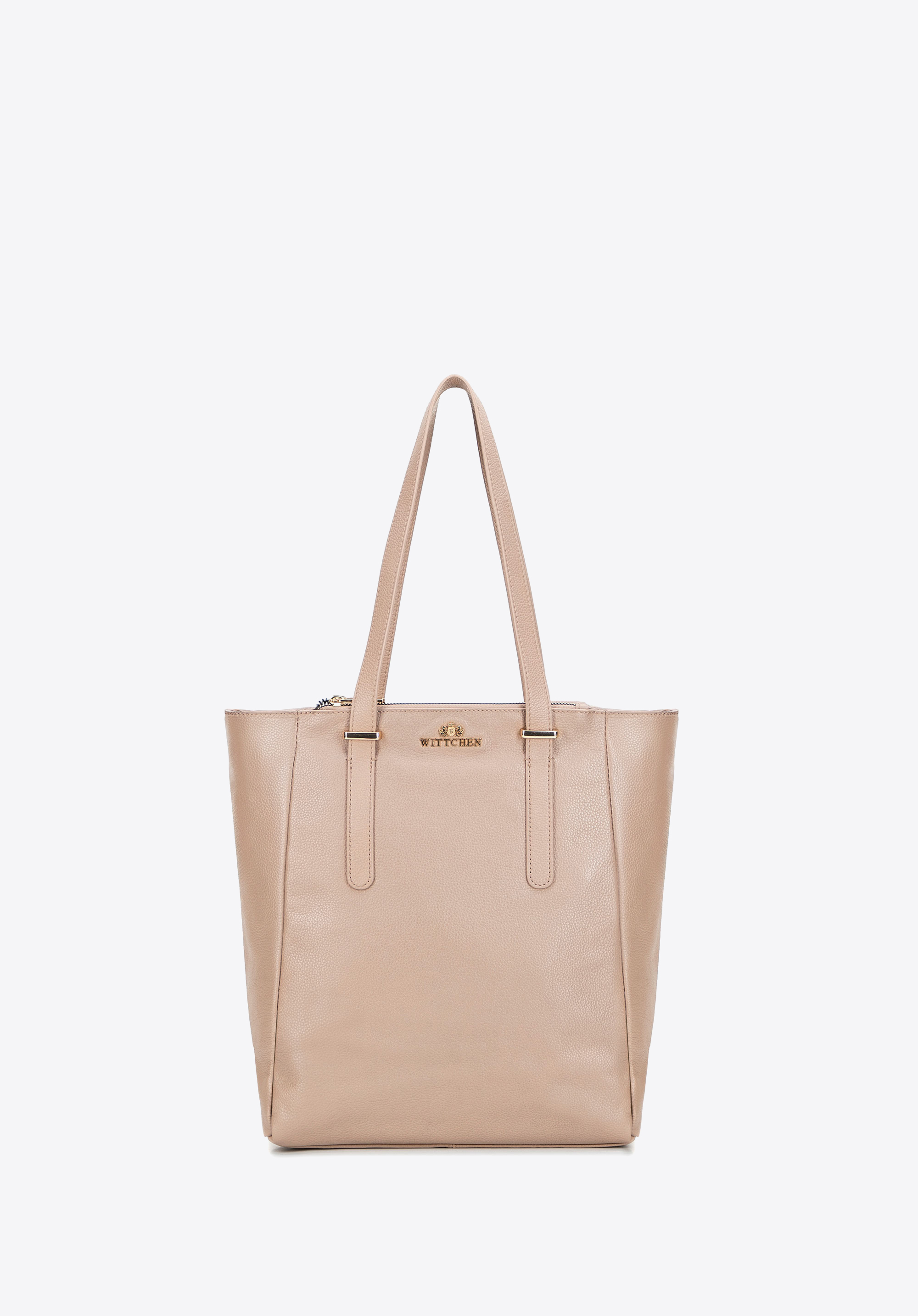 Damen-Shopper aus Naturleder, beige, 101-4E-804-9, Bild 1