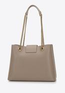 Shopper-Tasche aus Leder an einer Kette, beige, 98-4E-214-9, Bild 3