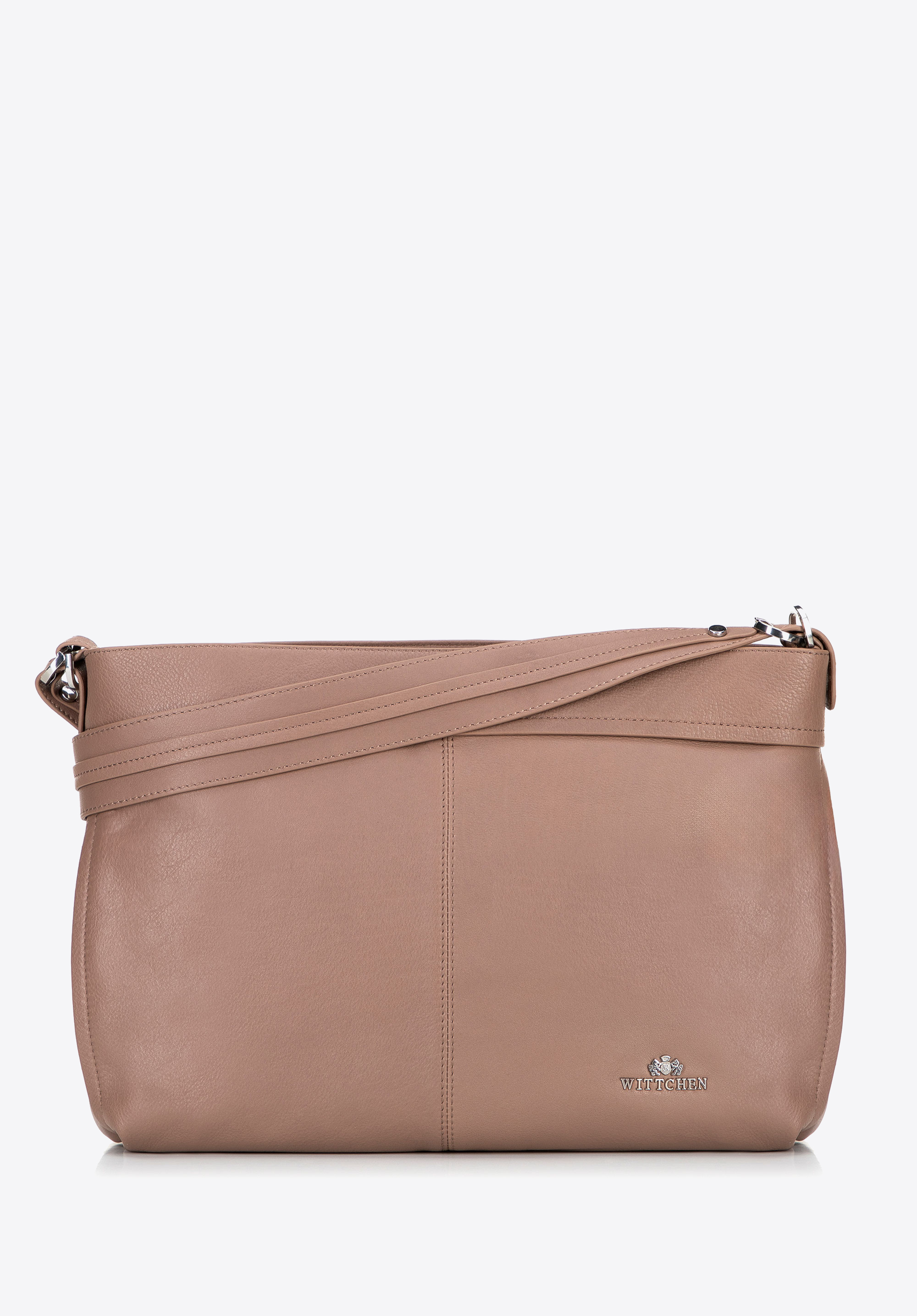 Shopper Tasche aus Naturleder für Damen, beige, 100-4E-812-9, Bild 1