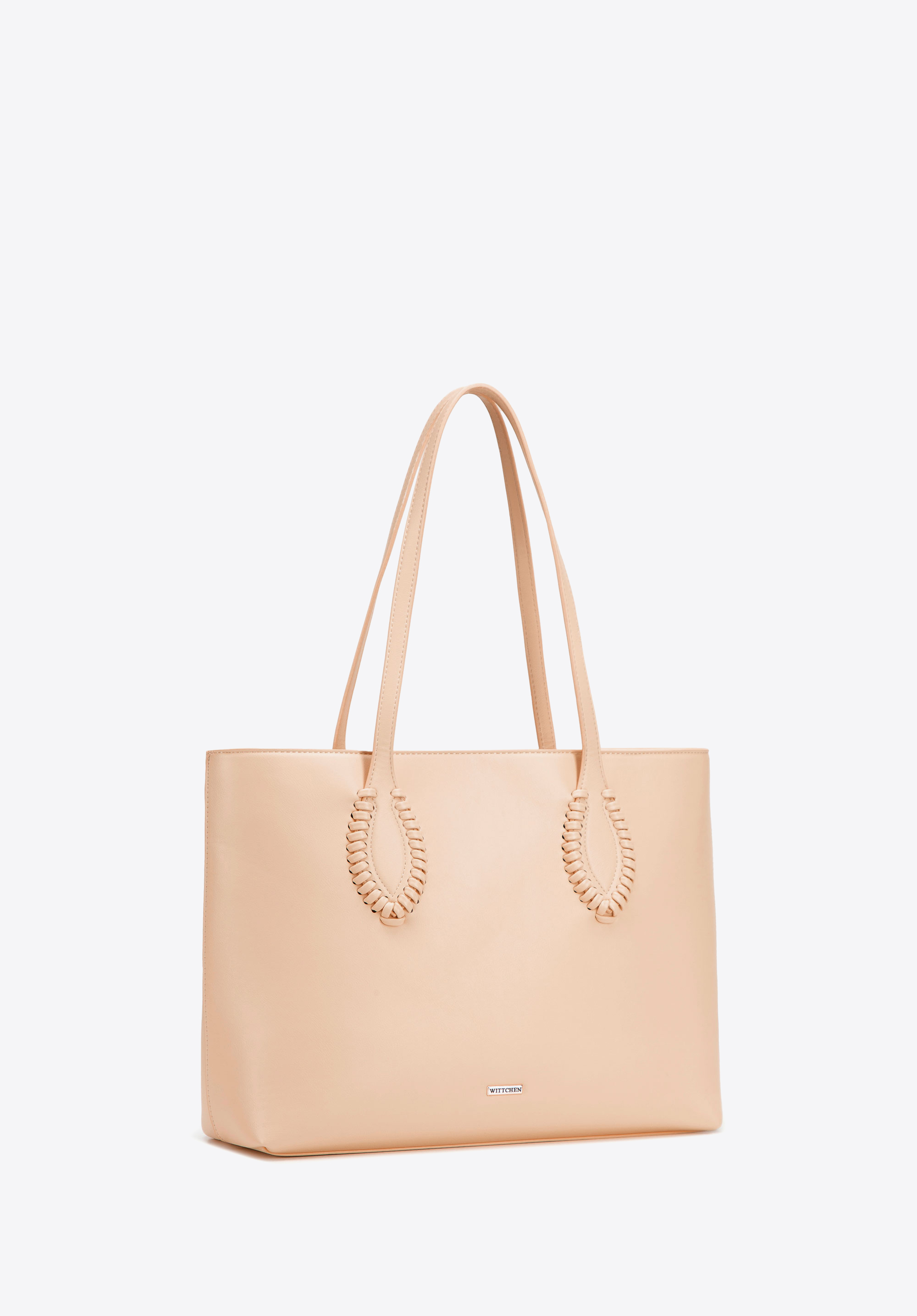 Shopper Tasche aus Öko-Leder für Damen, beige, 100-4Y-234-9, Bild 1