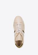 Sneakers für Damen aus Leder mit Rüsche, beige, 94-D-800-N-38, Bild 5