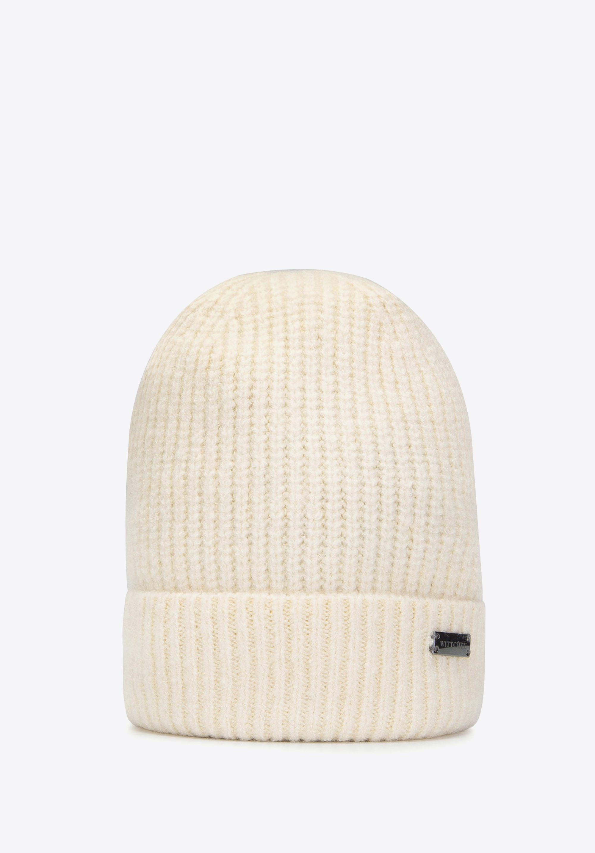 Strickmütze  für Damen- Beanie, beige, 93-HF-020-0, Bild 1