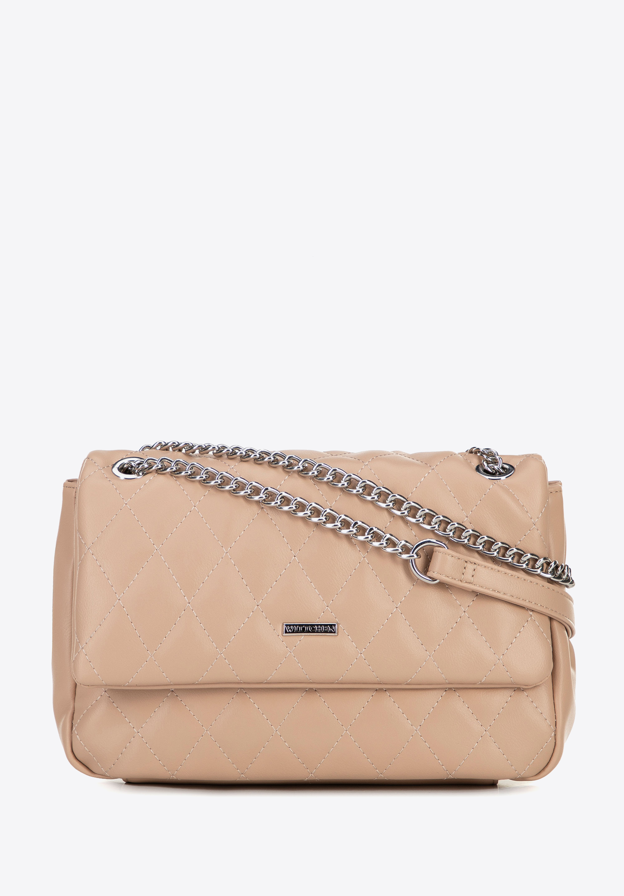 Umhängetasche aus Öko-Leder für Damen, beige, 100-4Y-229-9, Bild 1