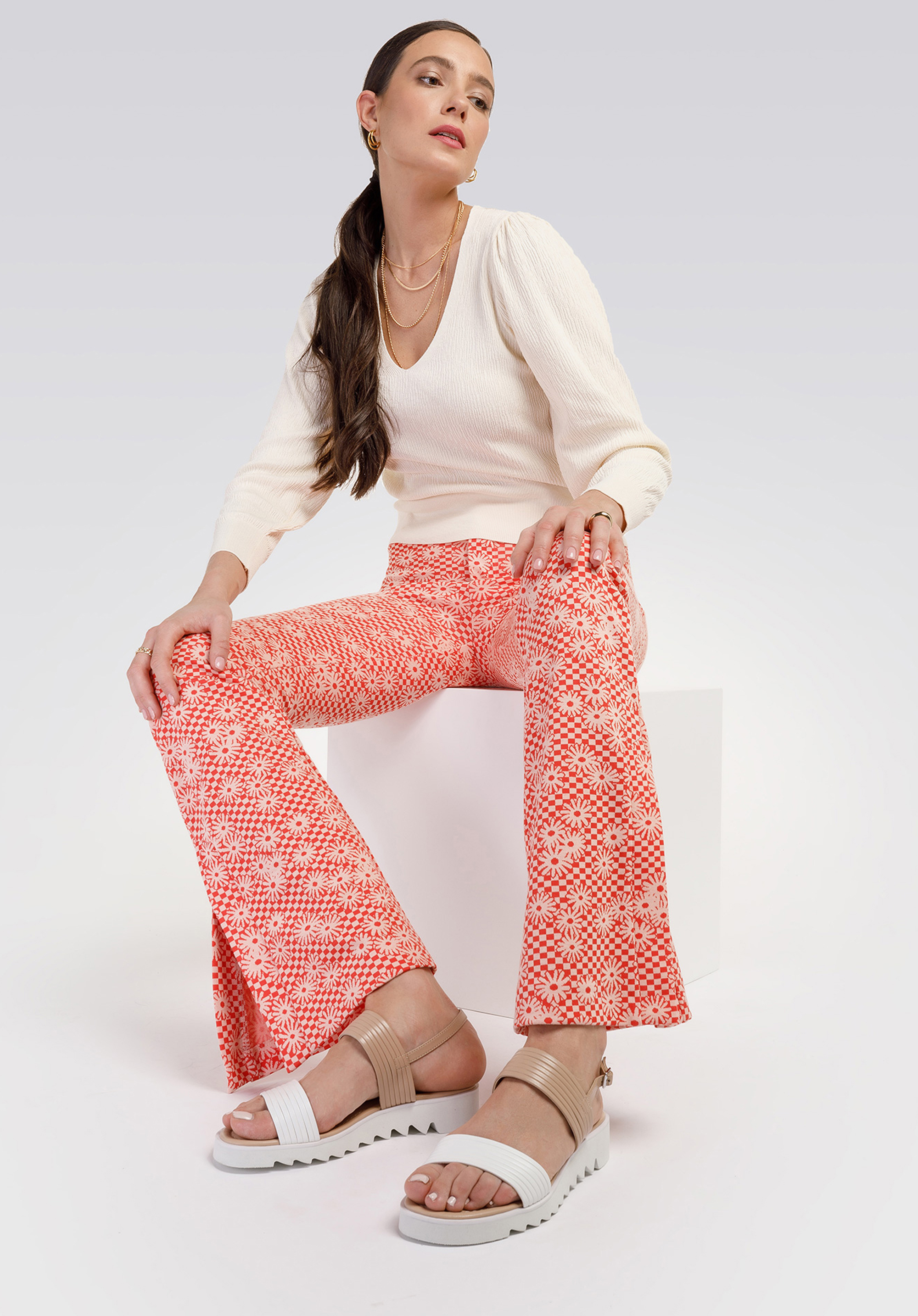 Plateau-Sandalen für Damen mit breiten Riemen
