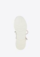 Sneakers für Damen aus elastischem Stoff mit Keilabsatz, beige-weiß, 95-D-657-9-41, Bild 6