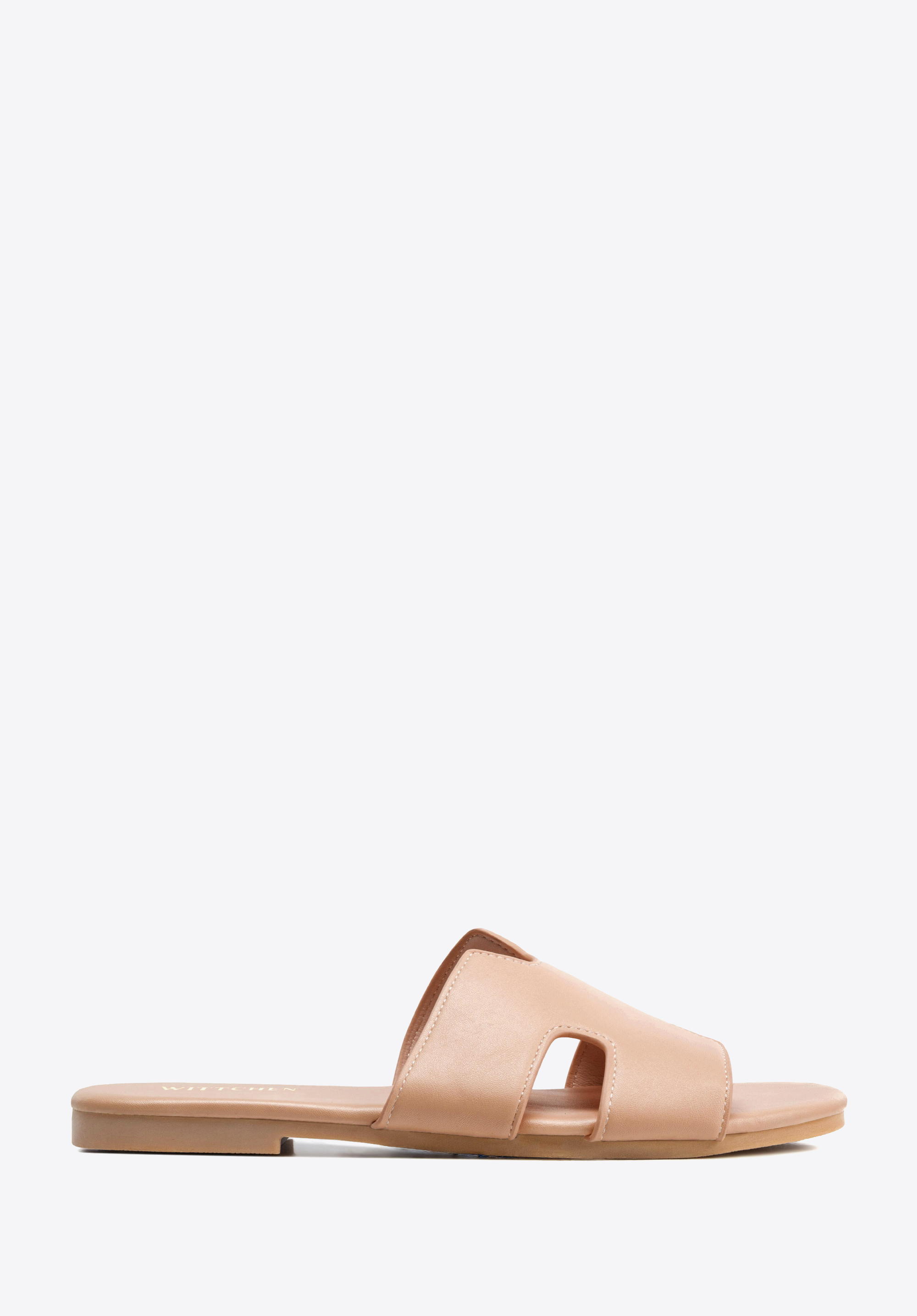 Women''s leather sandals with ''H'' cut-out, beige, 100-DP-809-9-36, Bild 1