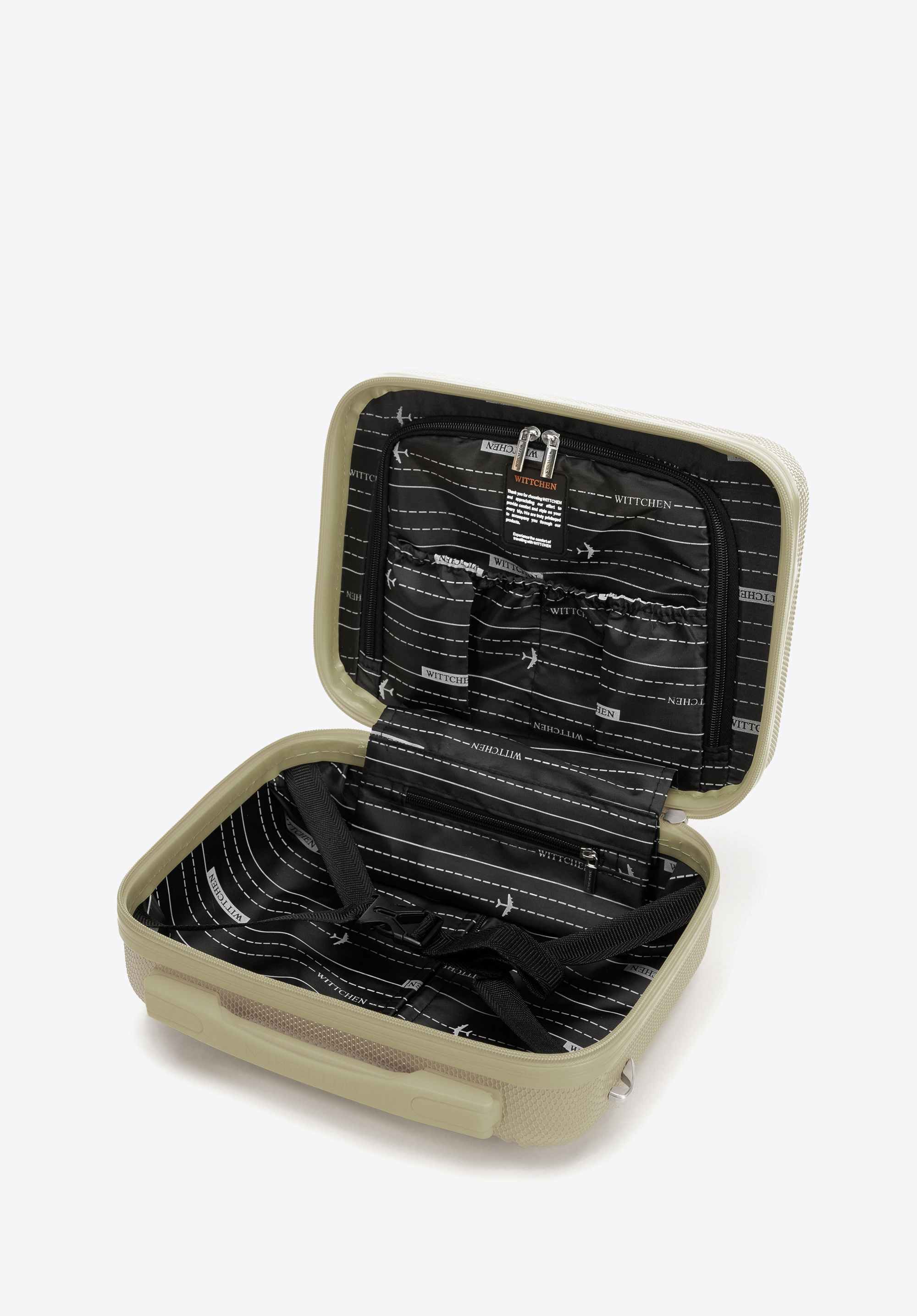 Kosmetiktasche aus Polycarbonat, beigegrau, 56-3P-304-86, Bild 1