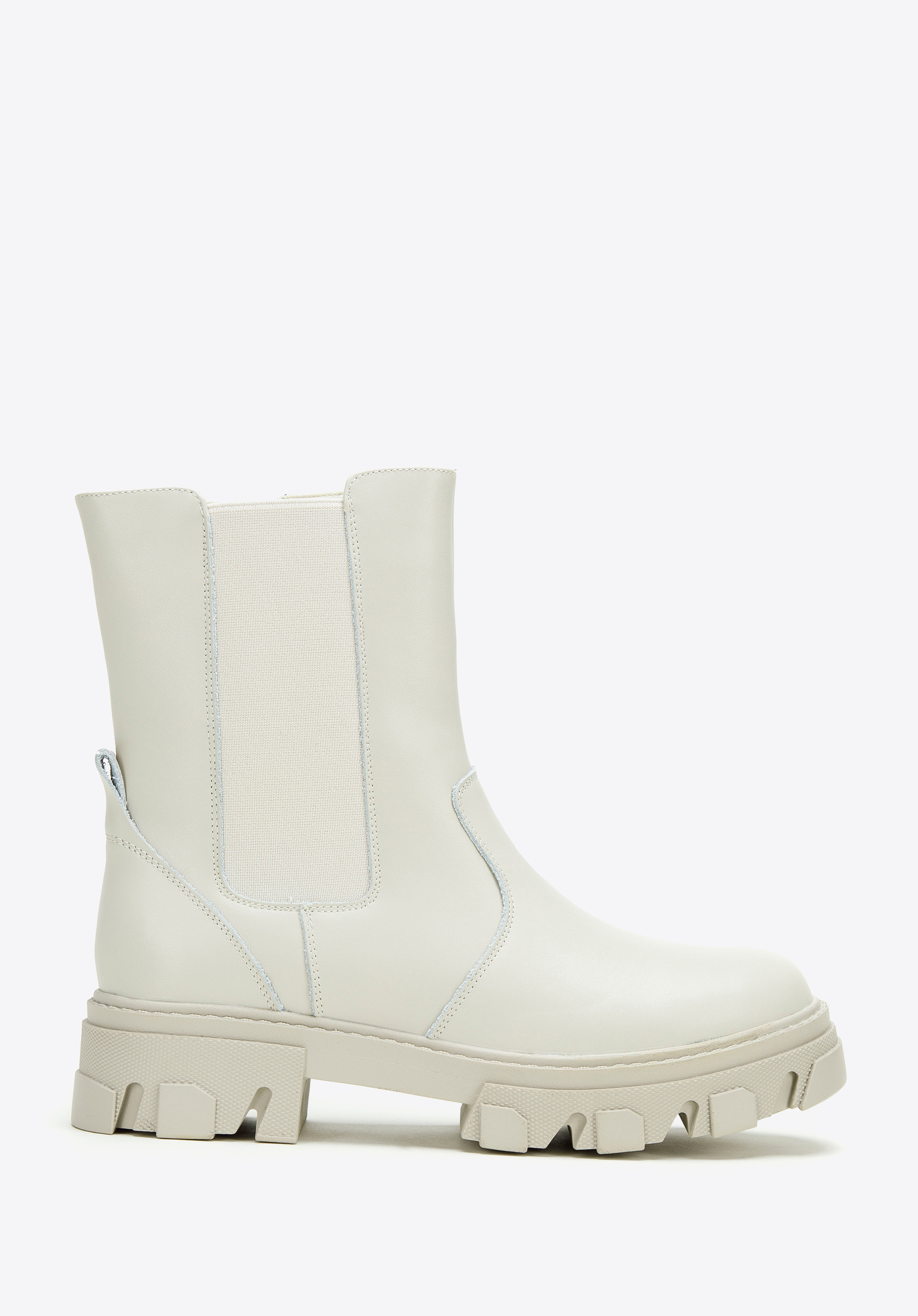 Leder-Plateau-Stiefelette, beigegrau, 97-D-858-0-37, Bild 1