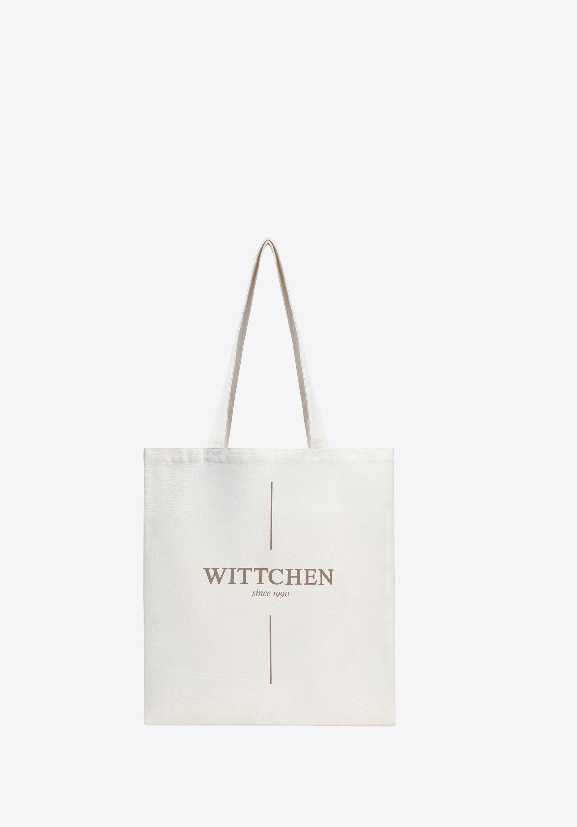 Geantă de mână din pânză cu logo, crem-aurie, 29-4-900-2X, Fotografie 1