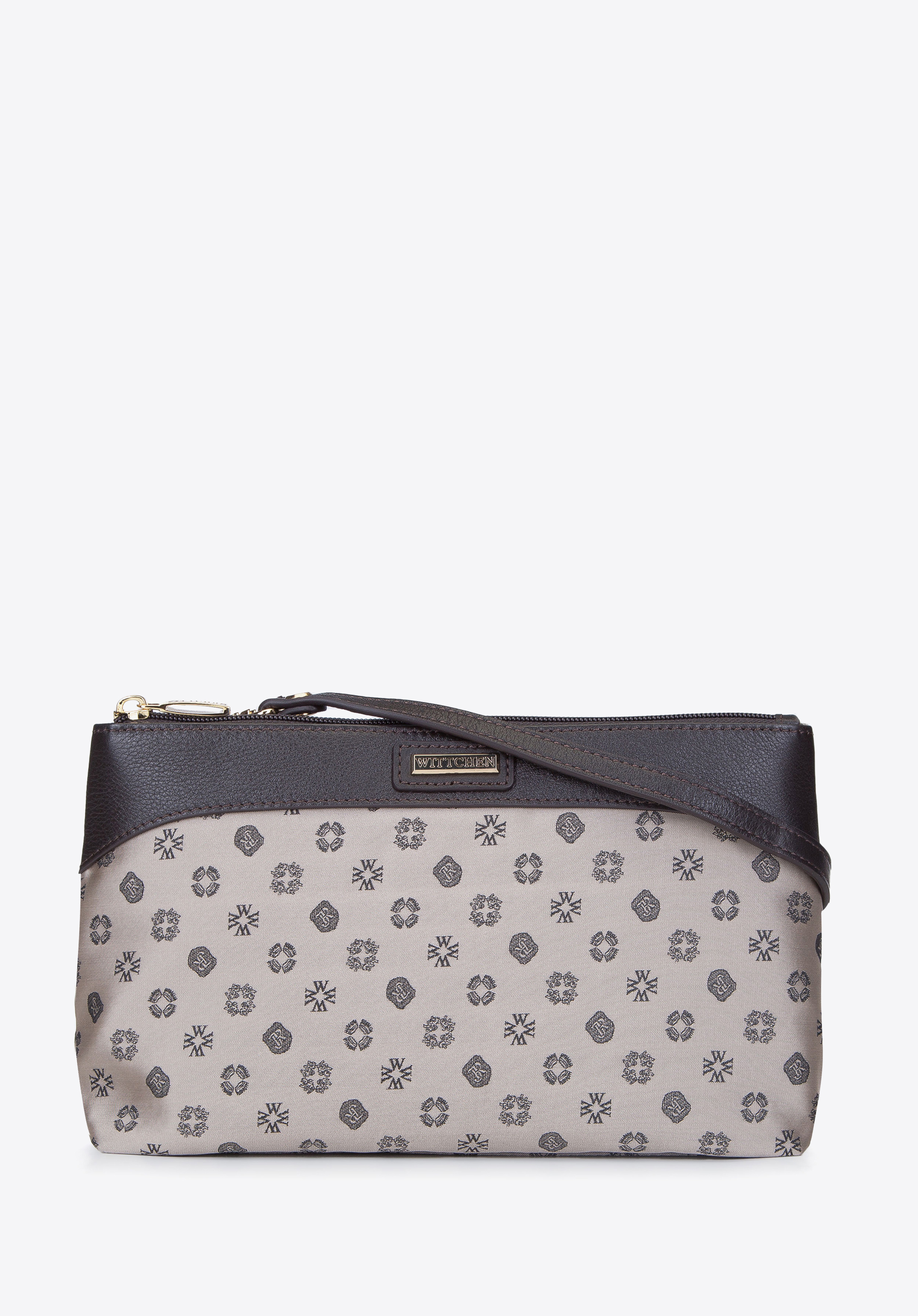 Geantă crossbody cu monogramă și piele jacquard