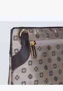 Geantă crossbody cu monogramă și piele jacquard, bej, 93-4-250-9, Fotografie 4