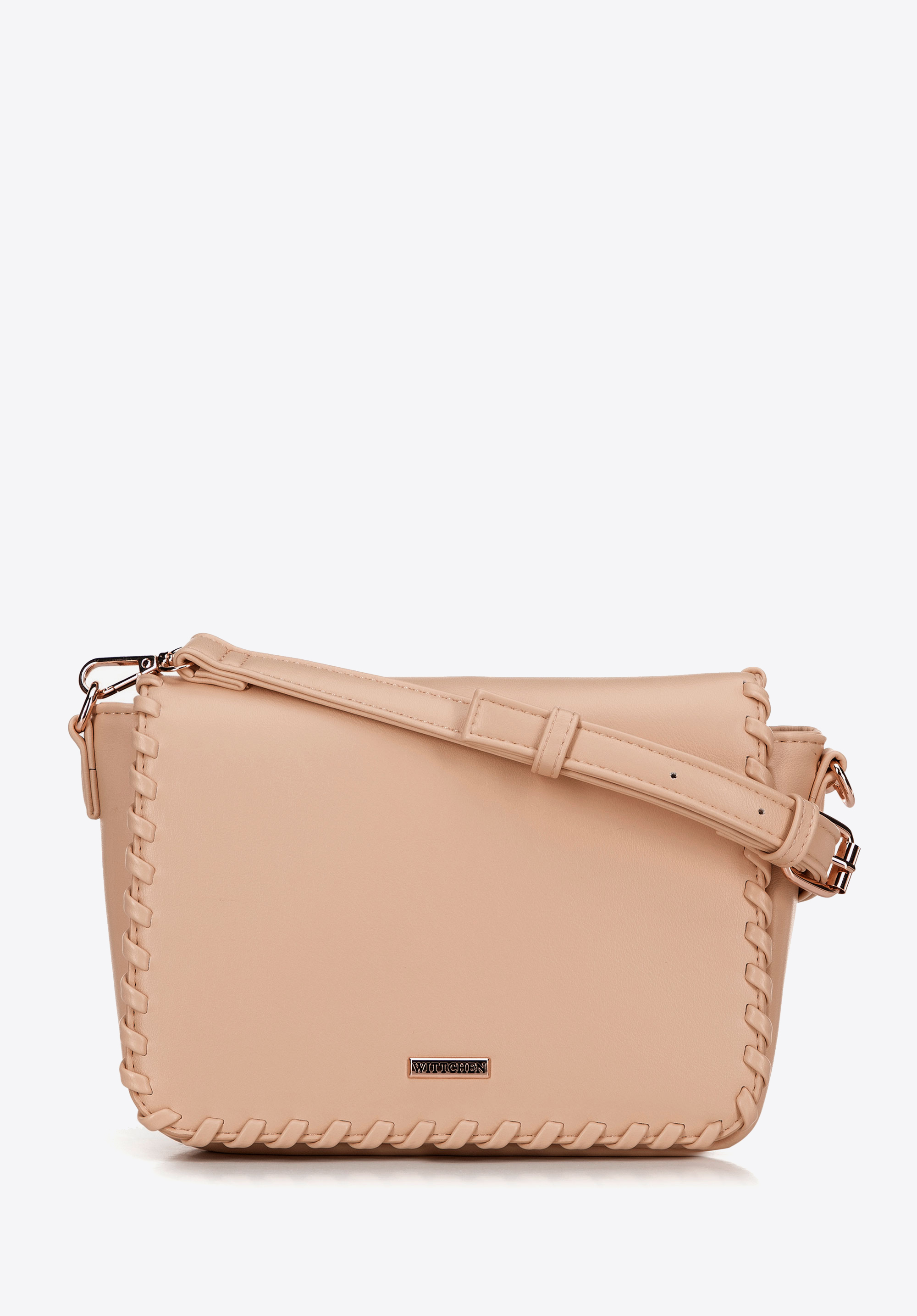 Geantă crossbody de damă cu clapă, bej, 100-4Y-235-9, Fotografie 1