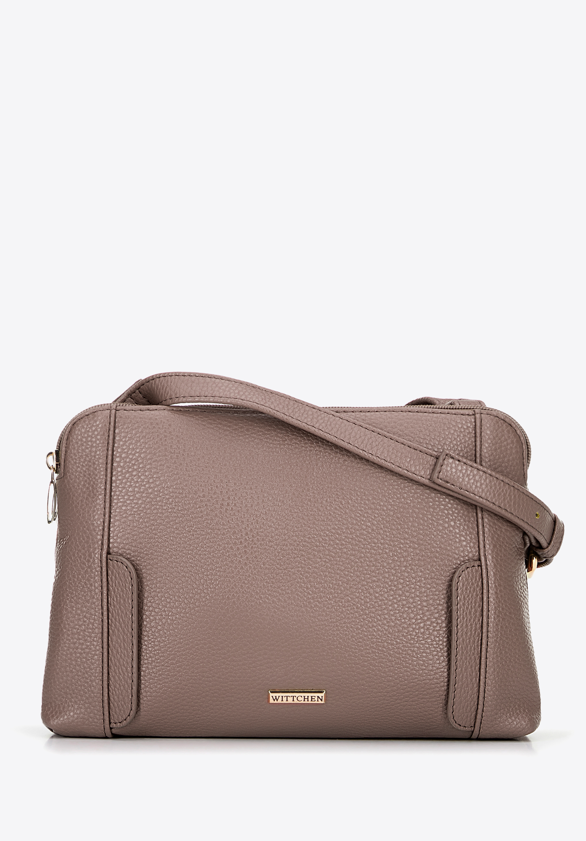 Geantă crossbody pentru femei cu două compartimente, bej, 100-4Y-009-9, Fotografie 1
