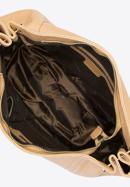 Geantă sac din piele cu lanț gros, bej, 92-4E-648-1, Fotografie 3