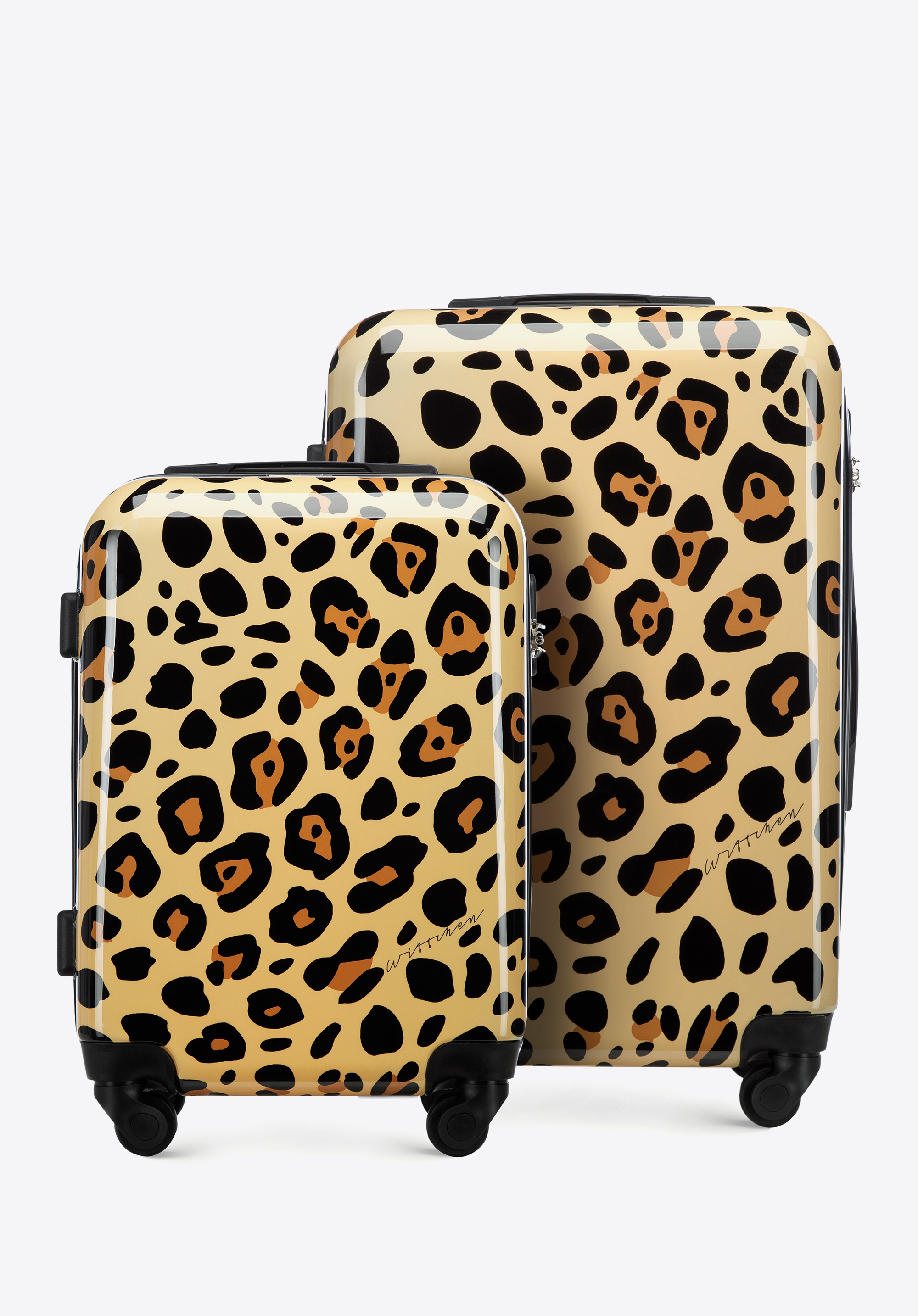 Set de valize ABS cu imprimeu animal print