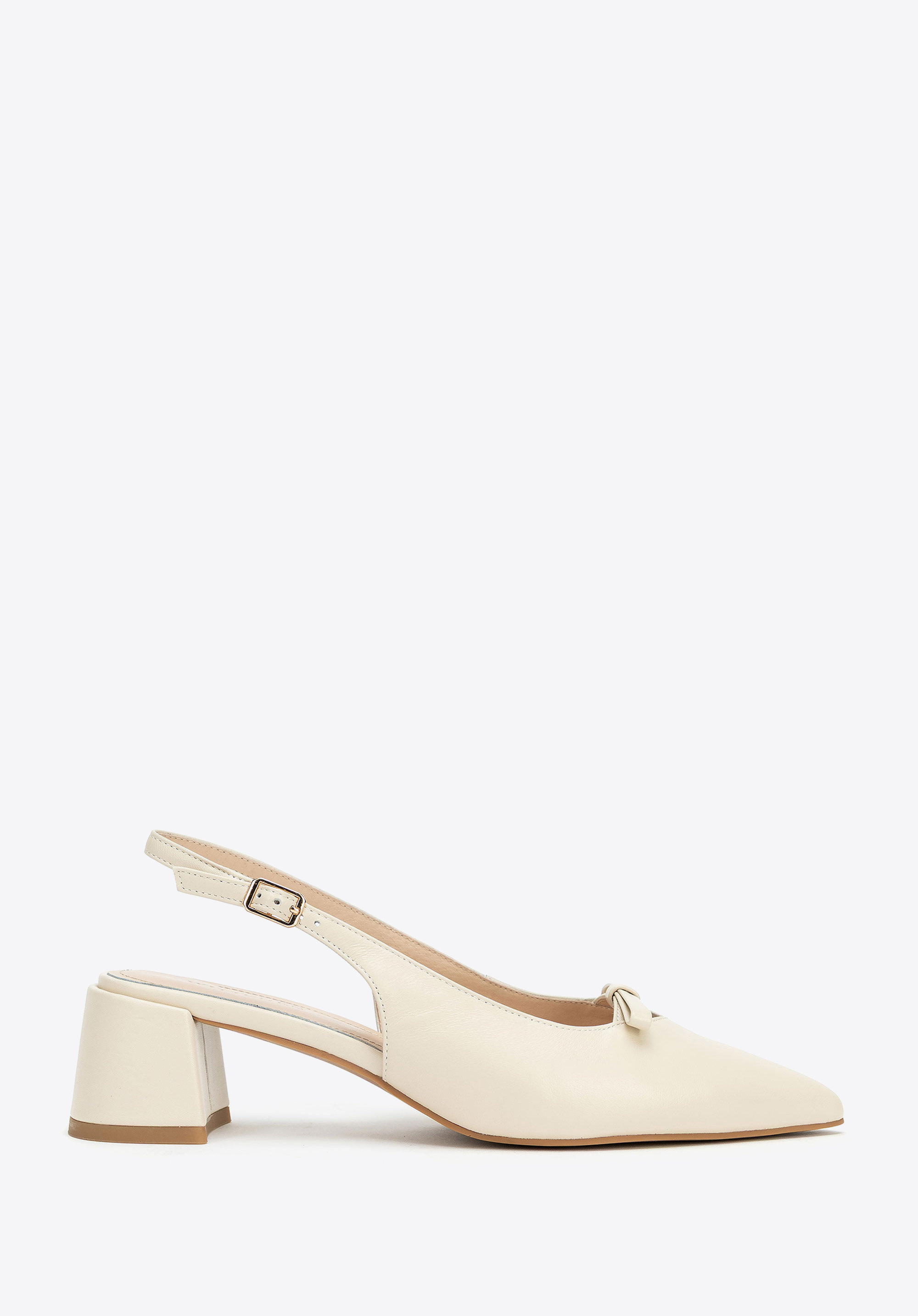 Pantofi stiletto din piele, bej, 100-D-507-9-40, Fotografie 1