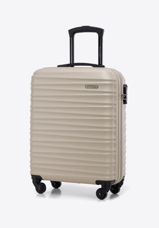 Valiză de cabină cu ABS, cu dungi orizontale, bej, 56-3A-311-86, Fotografie 1