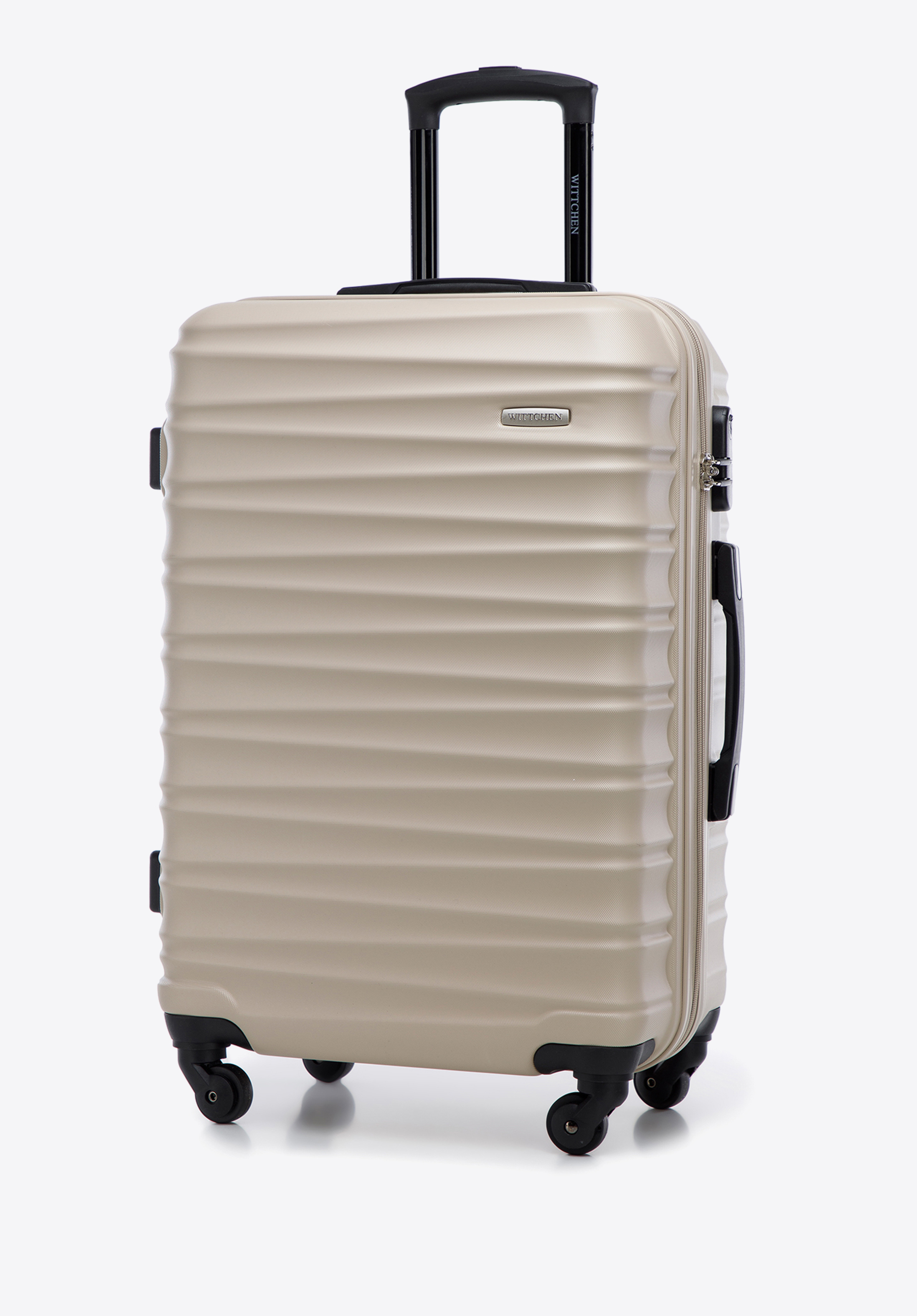 Set valiză ABS cu coaste, bej, 56-3A-31K-86, Fotografie 1