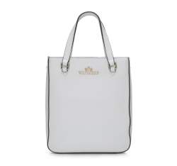 Кожаная мини-сумка-шоппер, белый, 94-4E-632-0, Фотография 1