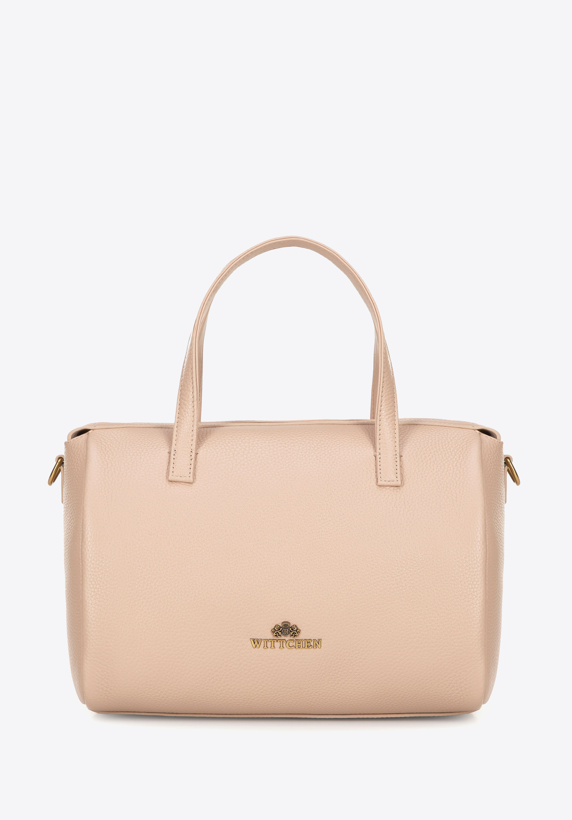 Шкіряна жіноча сумка, бежевий, 100-4E-211-9, Фото 1