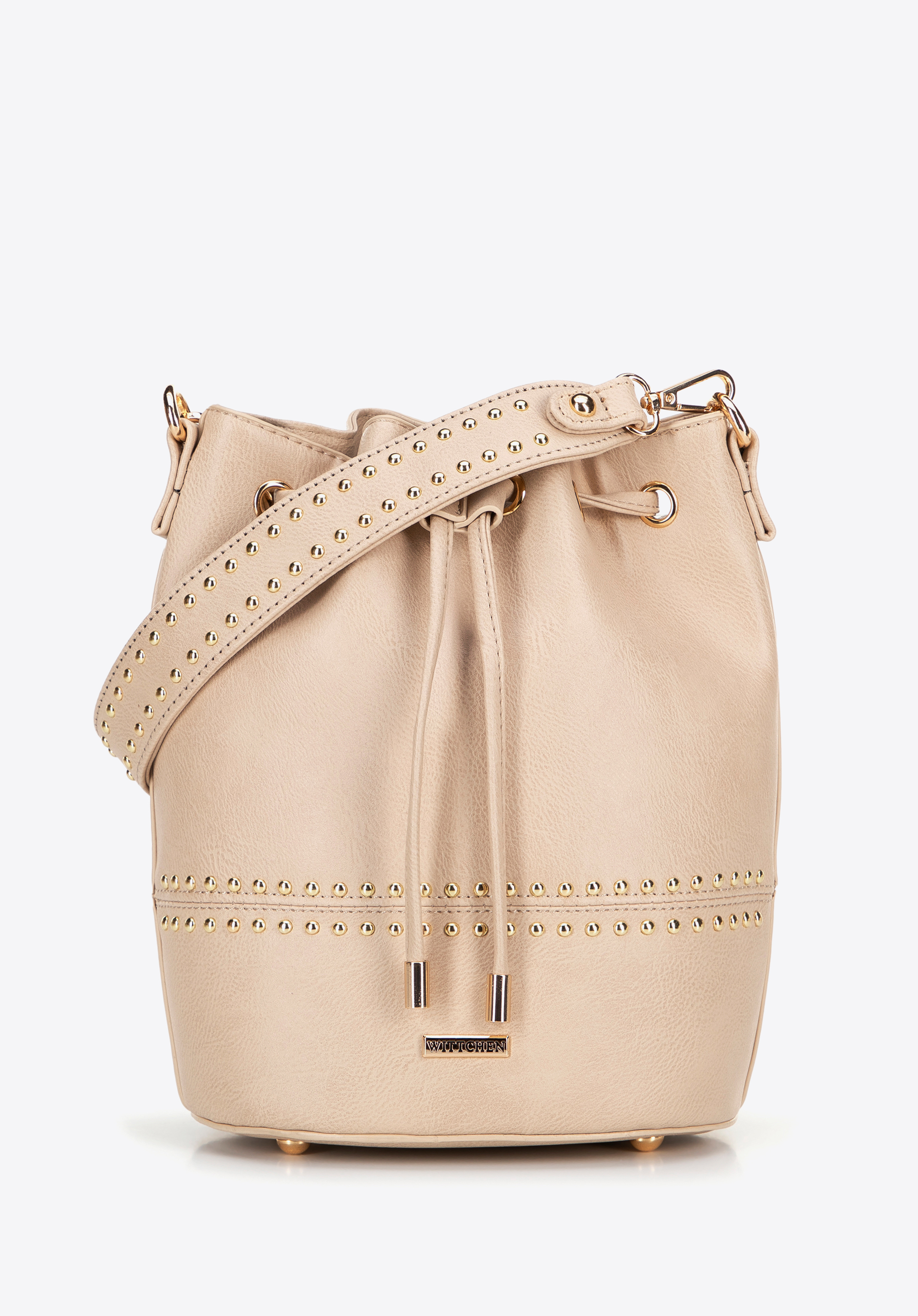 Жіноча сумка-хобо з зав''язками, бежевий, 100-4Y-208-0, Фото 1