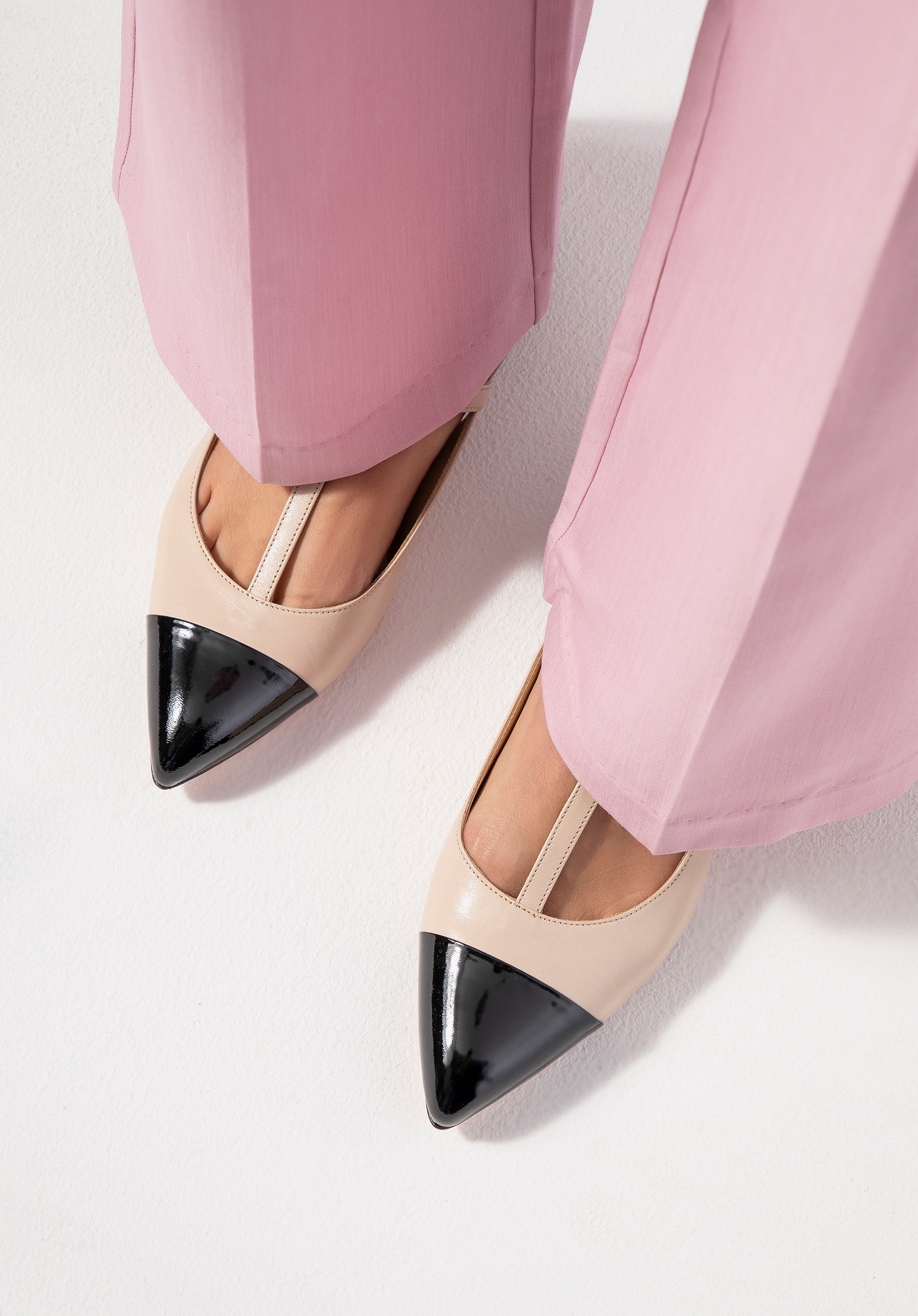 Взуття, бежево-чорний, 100-D-111-9-37, Фото 1