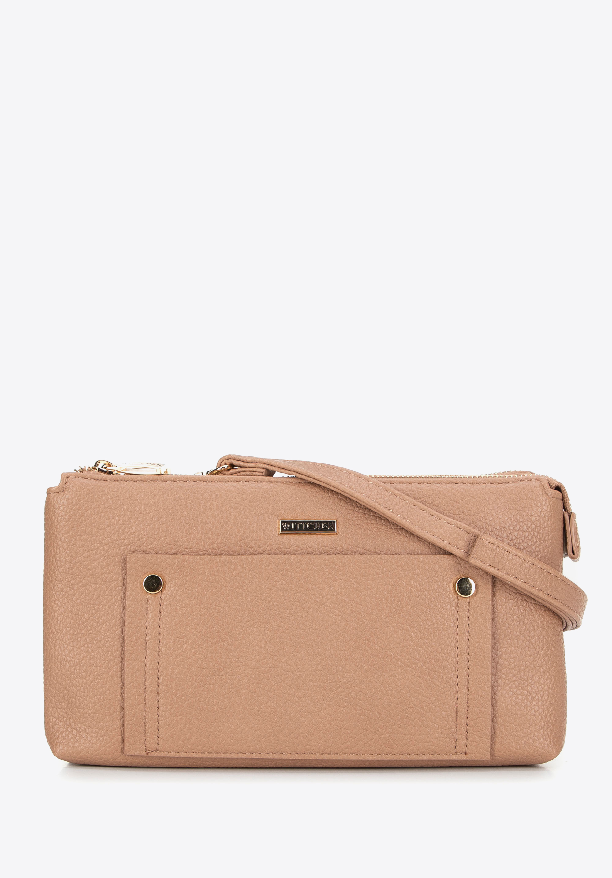 Dámská dvoukomorová crossbody kabelka, béžová, 29-4Y-604-9, Obrázek 1