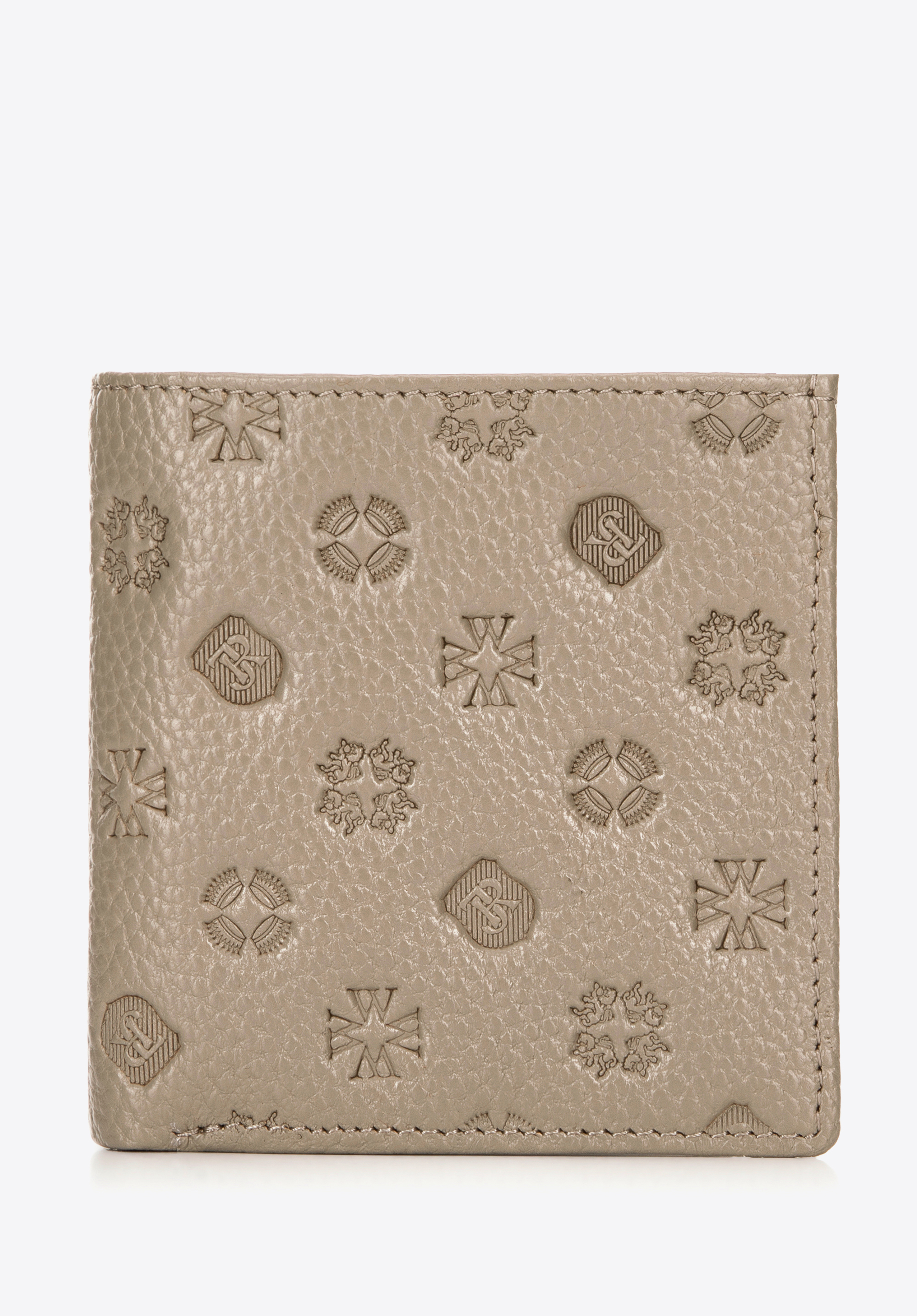 Dámska malá embosovaná kožená peňaženka, béžová, 99-1E-363-8, Obrázok 1