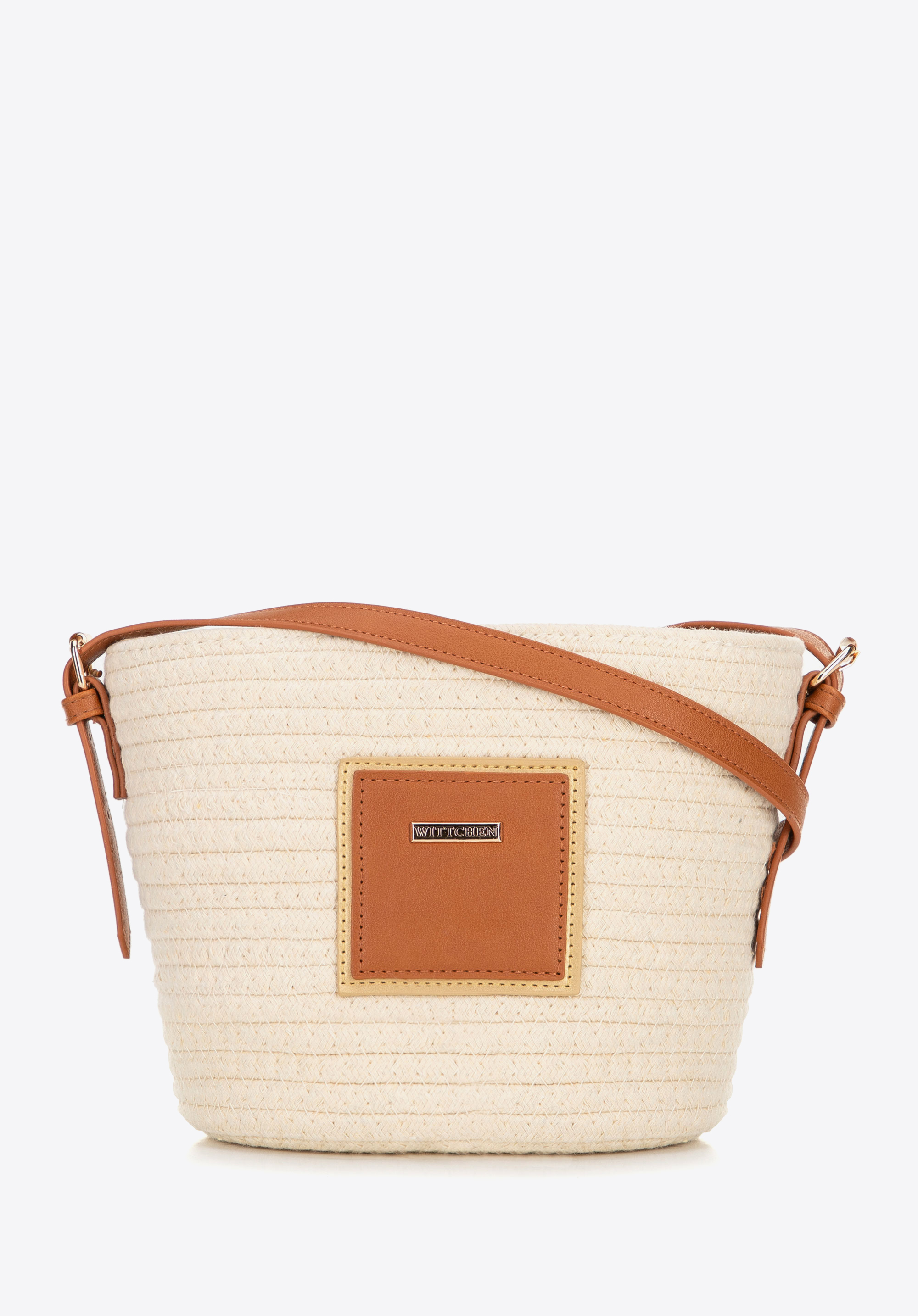 Dámská malá kabelka se směsi bavlny, béžová, 100-4Y-902-9, Obrázek 1