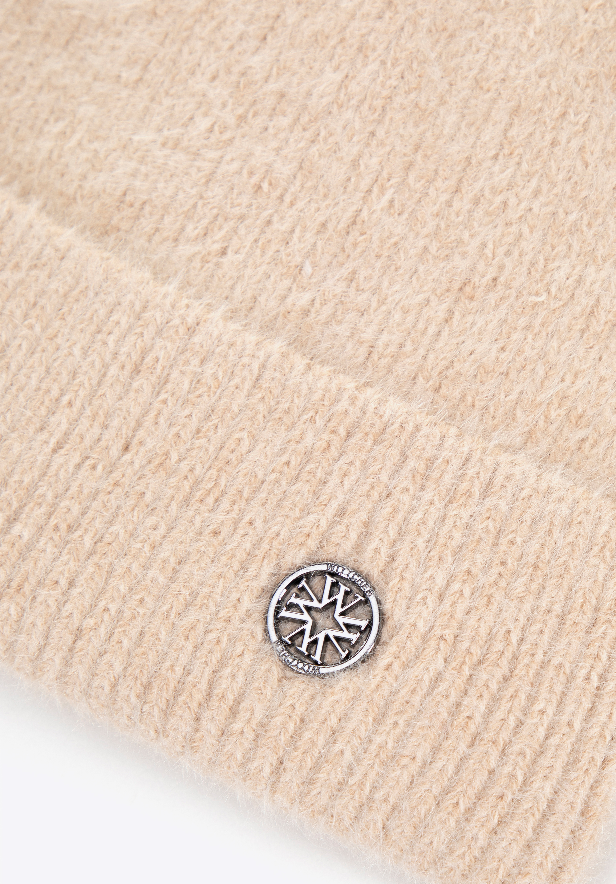 Dámská zimní čepice z měkké látky, béžová, 101-HF-202-9, Obrázek 1