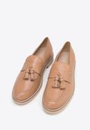 Dámské kožené boty se střapci, béžová, 98-D-105-9-41, Obrázek 2