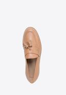 Dámské kožené boty se střapci, béžová, 98-D-105-9-36, Obrázek 6