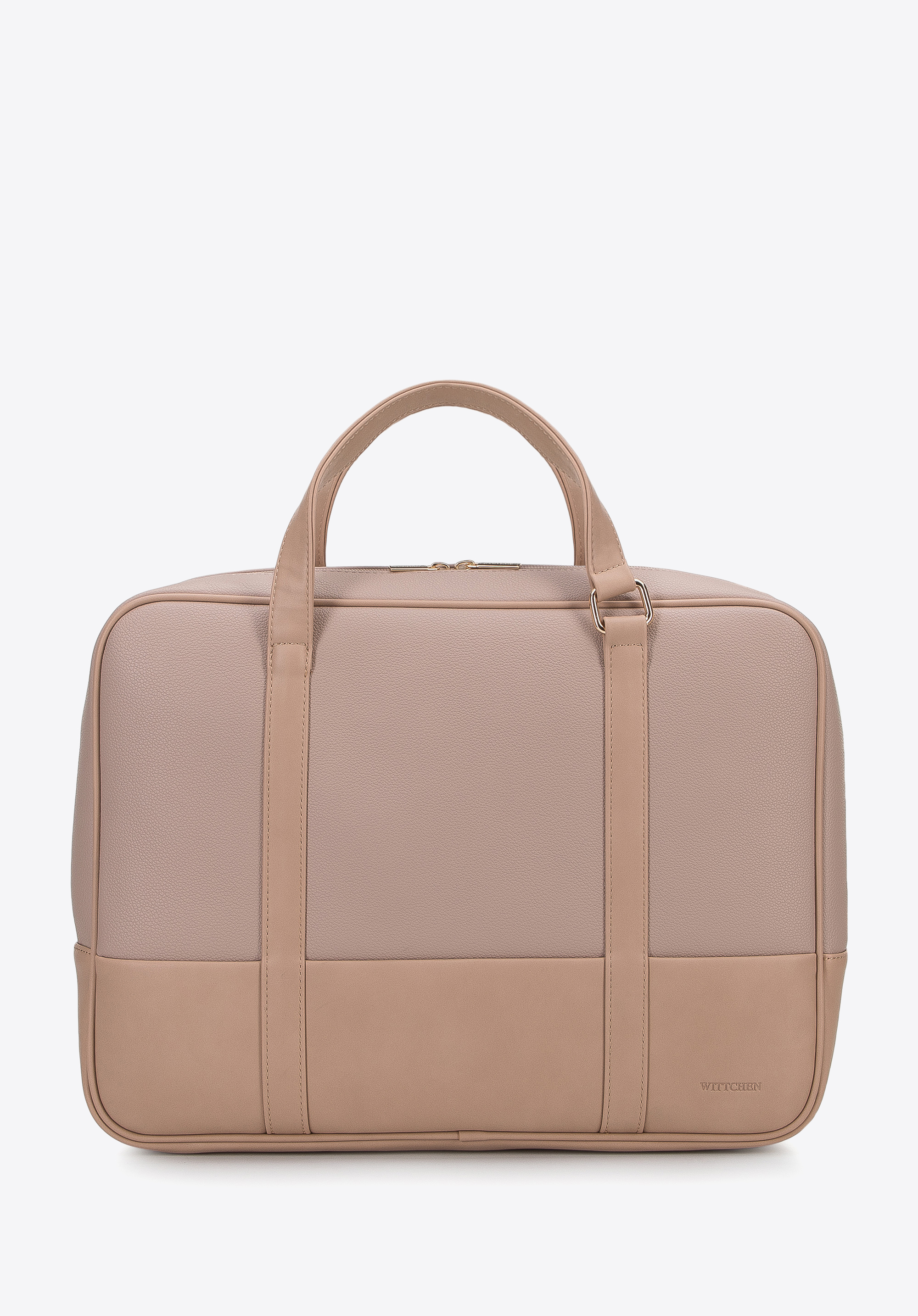 Faux leather 15,6” laptop bag, béžová, 95-3P-006-5, Obrázok 1