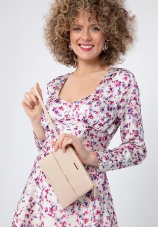 Jednoduchá dámská kabelka z ekologické kůže, béžová, 98-4Y-401-9, Obrázek 1