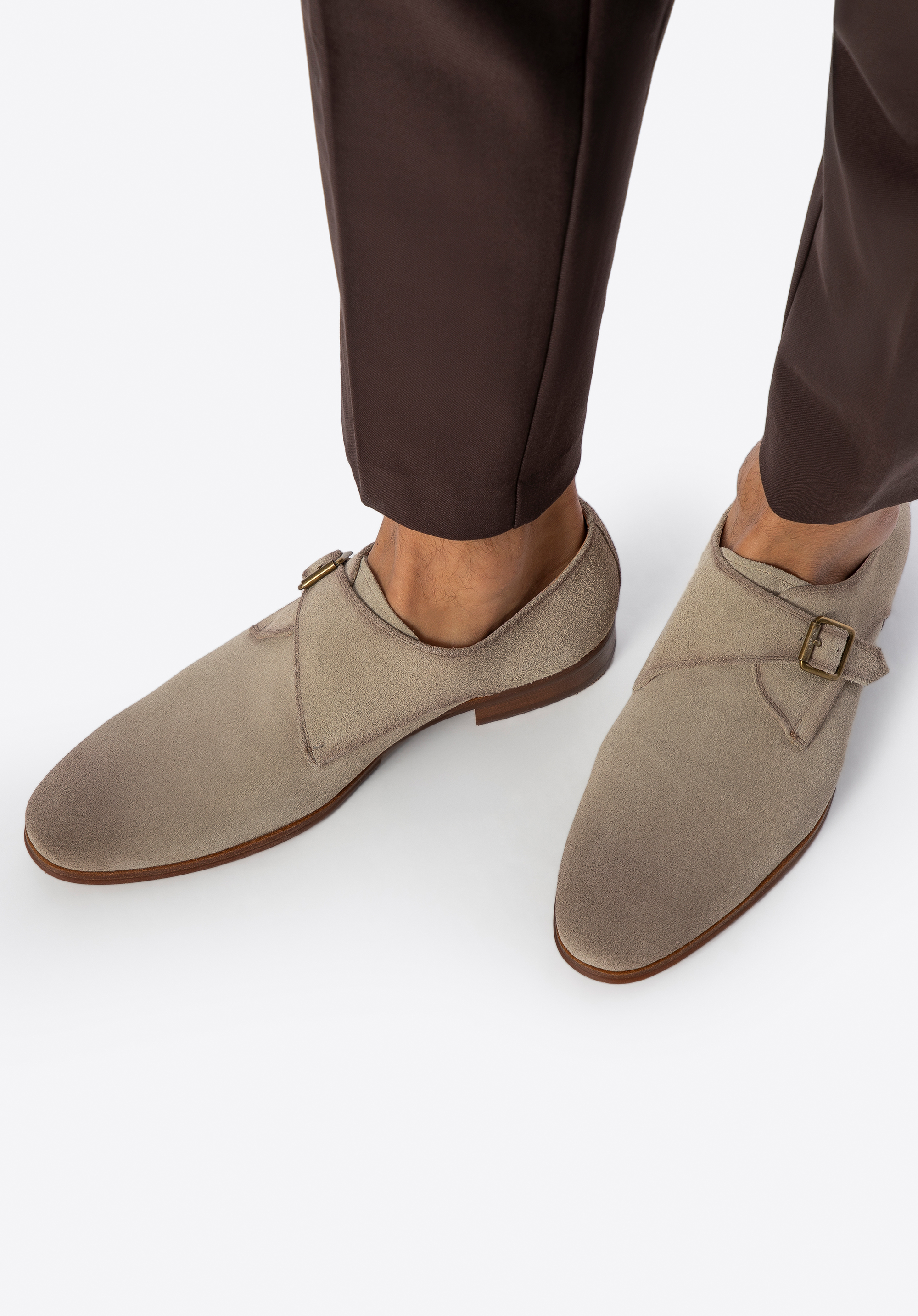 Pánske kožené mníchské topánky, béžová, 100-M-512-4-40, Obrázok 3